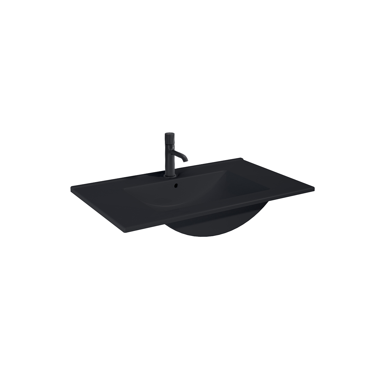 Oltens Vernal lavabo 81x46 cm rectangular para mueble negro 41206300