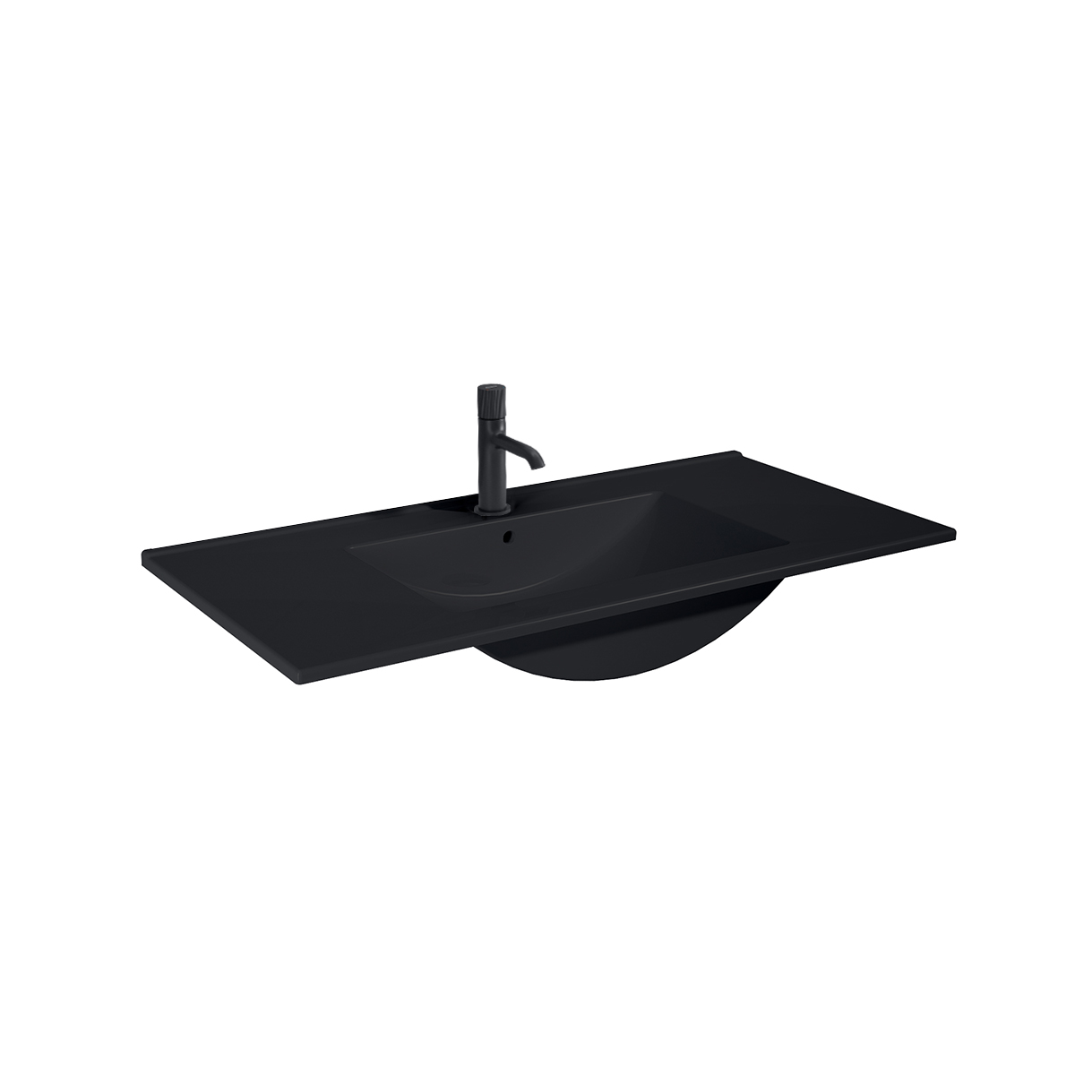 Oltens Vernal lavabo 101x46 cm rectangular para mueble negro 41207300