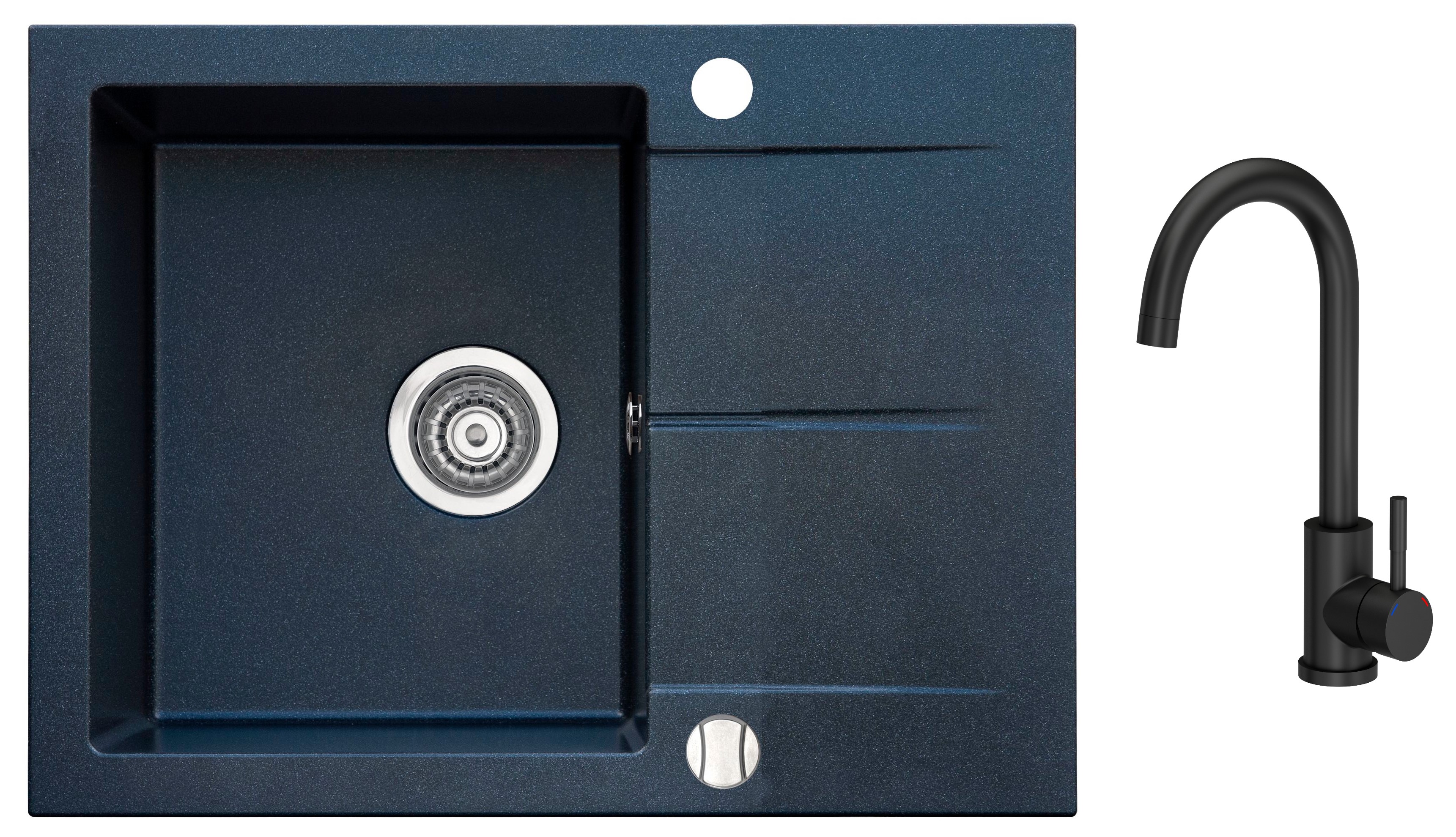 iceBerg San fregadero con grifo negro/negro ZZB1411ABB