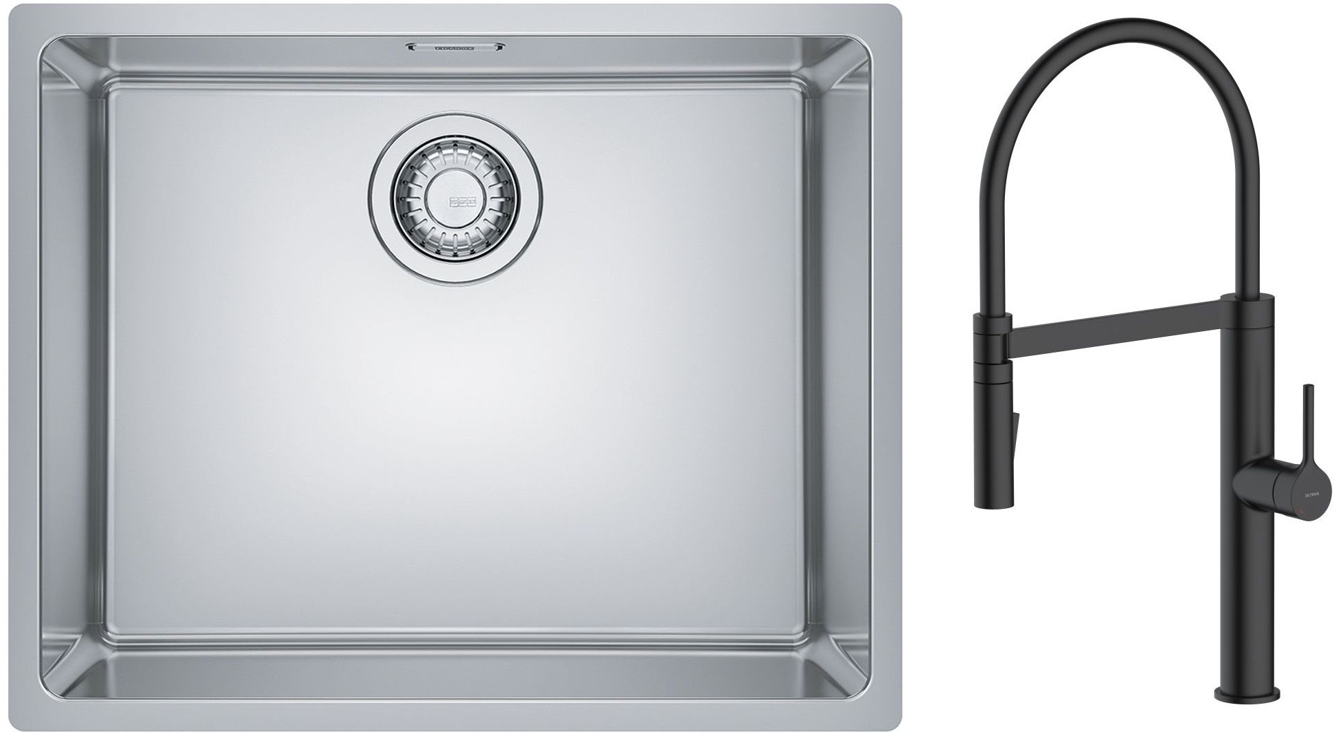 Conjunto fregadero de acero Franke Maris 122.0525.271, grifo de cocina Oltens Borga 35207300