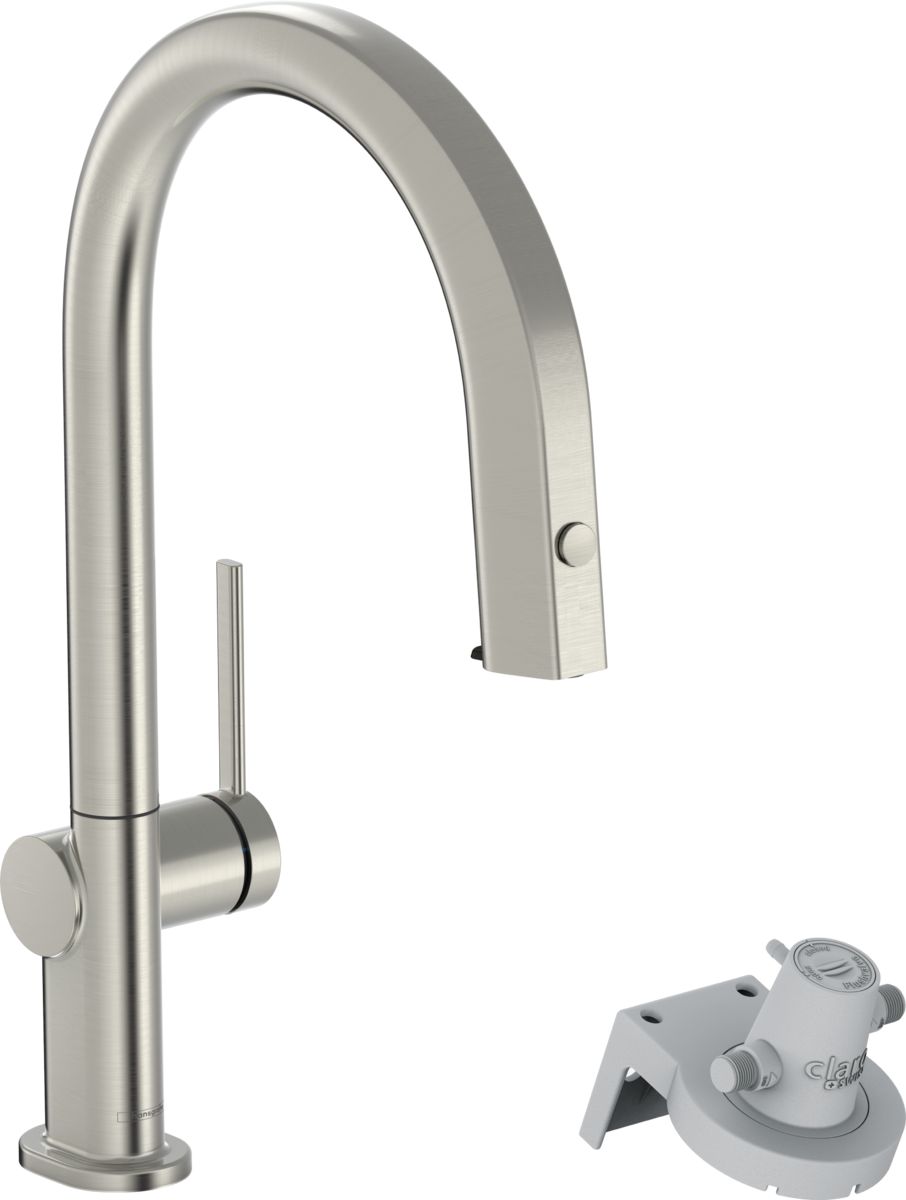 Hansgrohe Aqittura M91 grifo de cocina con filtro de pie acero inoxidable 76803800