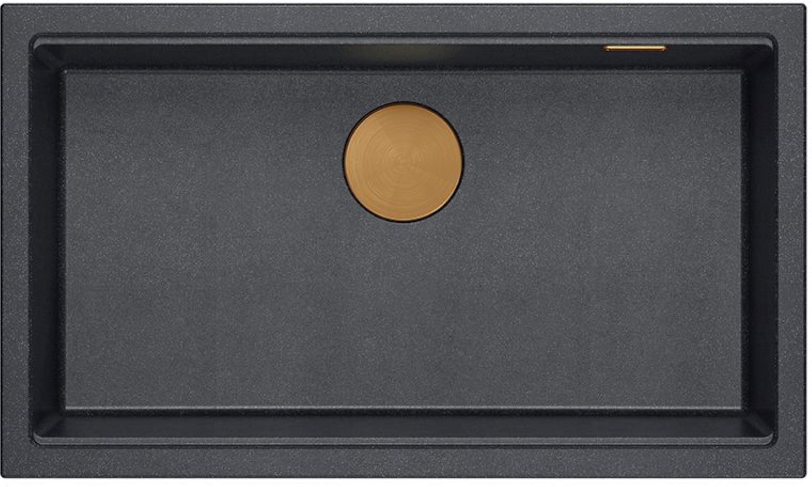 Quadron Logan fregadero graniteq 76x45 cm negro-antracita HQD7644U8PVDC1U