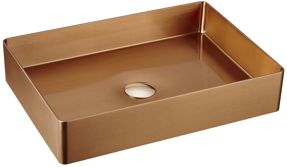Sapho Aurum lavabo 50x35.2 cm rectangular sobre encimera AU303