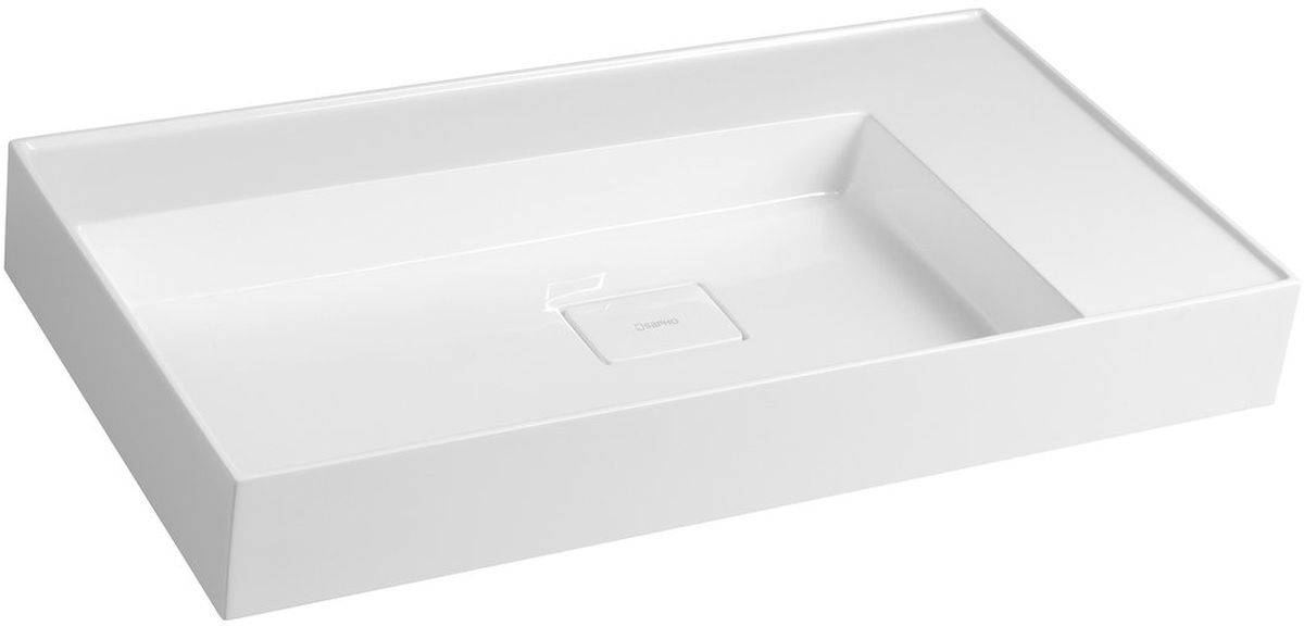 Sapho Godiva lavabo 83x44 cm rectangular clásico-para mueble blanco GU083L-0
