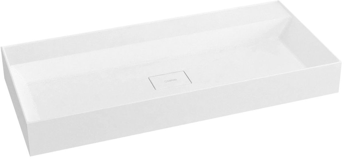 Sapho Godiva lavabo 96x44 cm rectangular clásico-para mueble blanco GU096-0