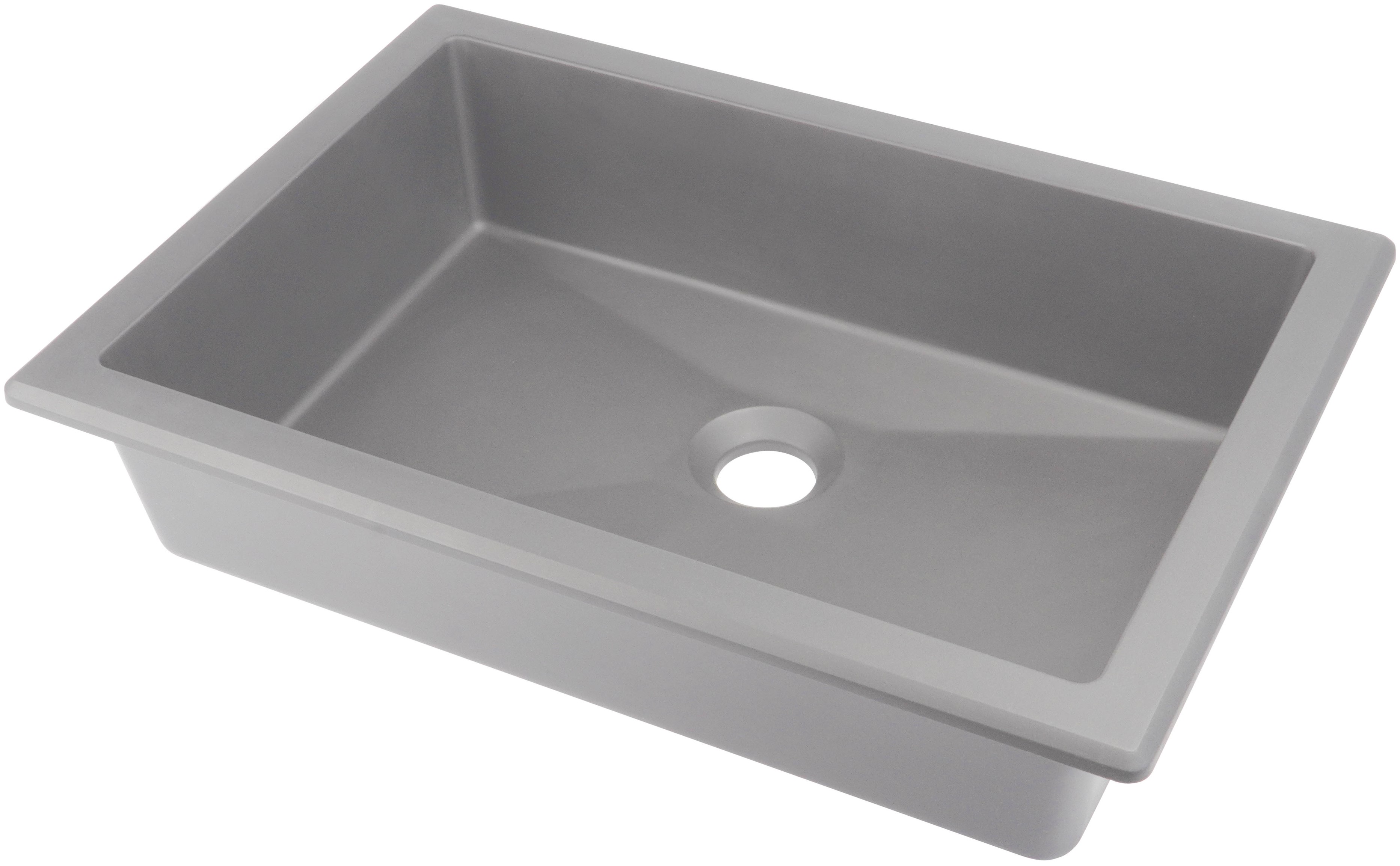 Deante Correo lavabo 50x35 cm rectangular empotrado-bajo encimera gris/piedra CQRSU5U