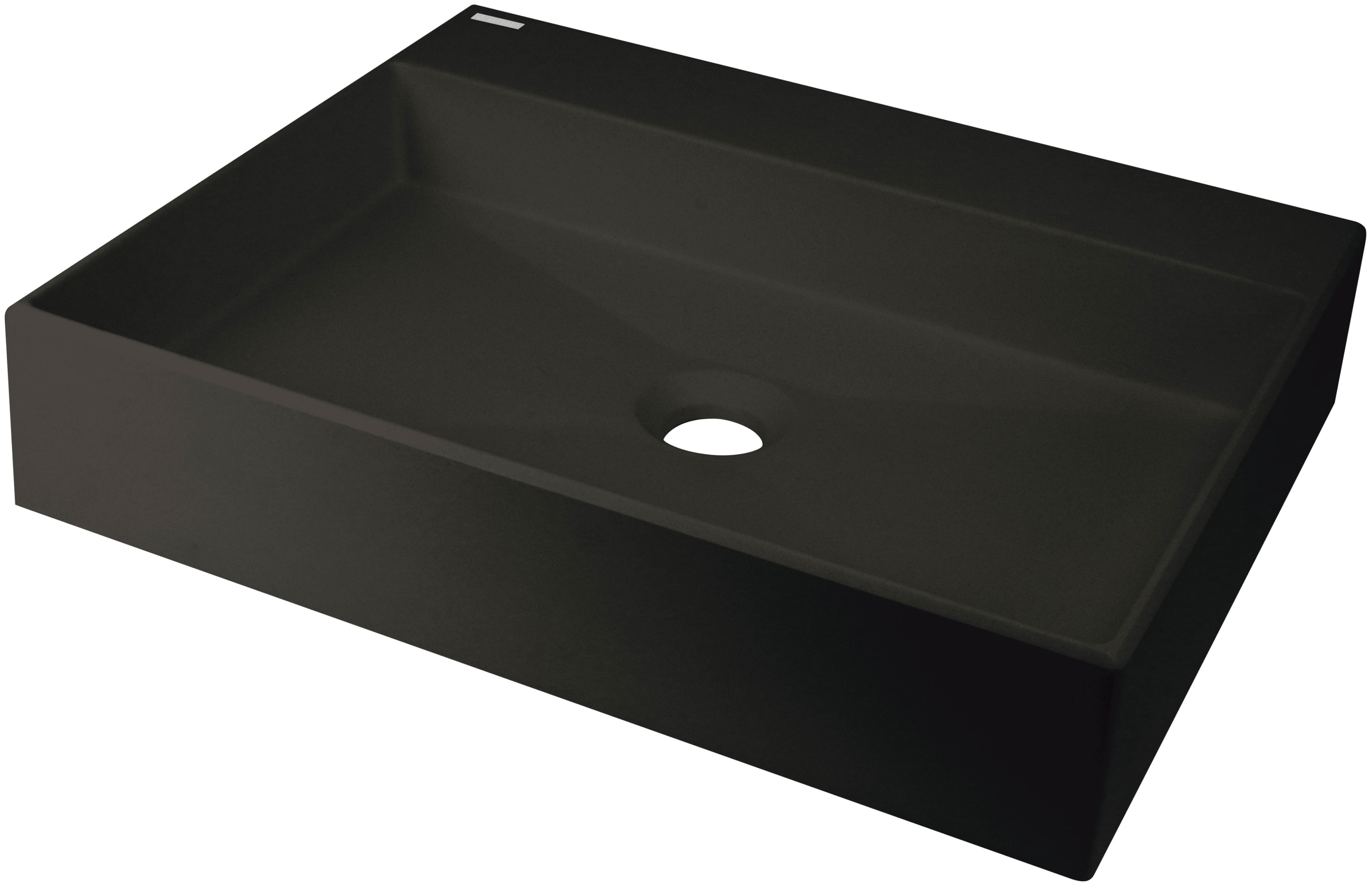 Deante Correo lavabo 50x40 cm rectangular sobre encimera negro CQR_NU5S