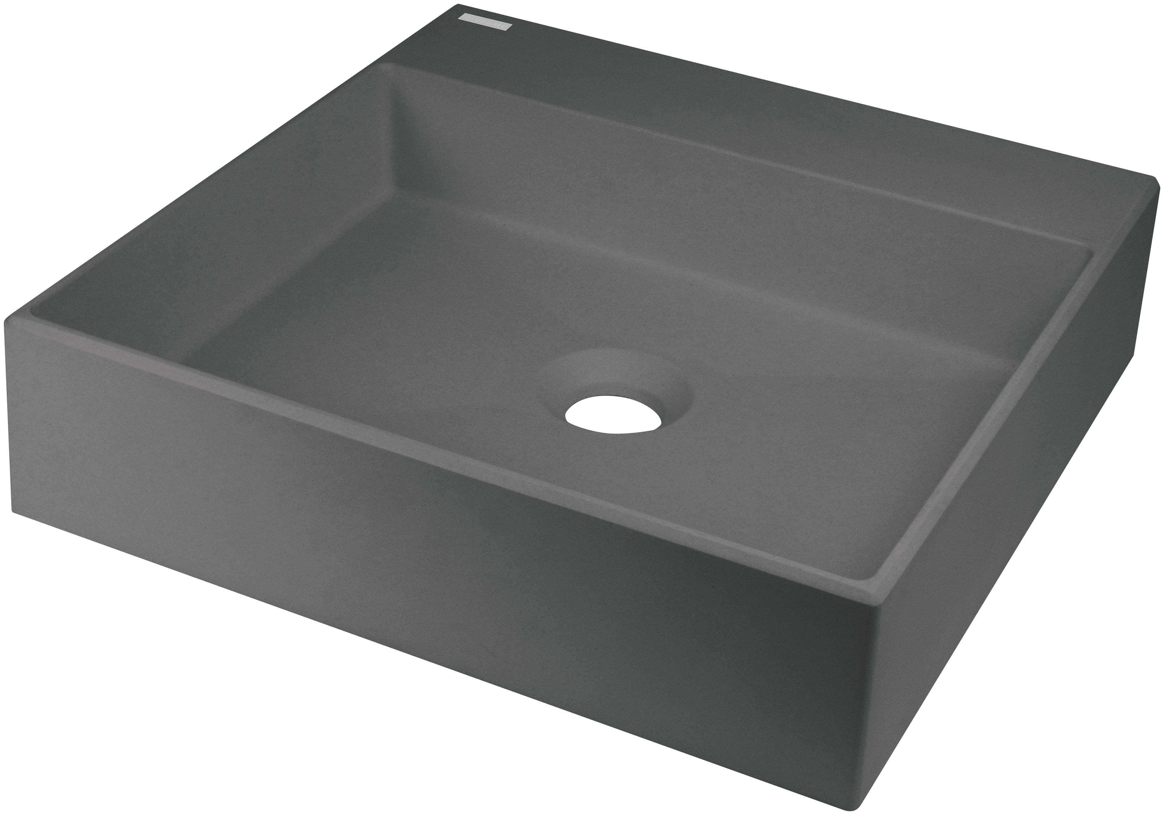 Deante Correo lavabo 40x40 cm cuadrada sobre encimera antracita CQR_TU4S
