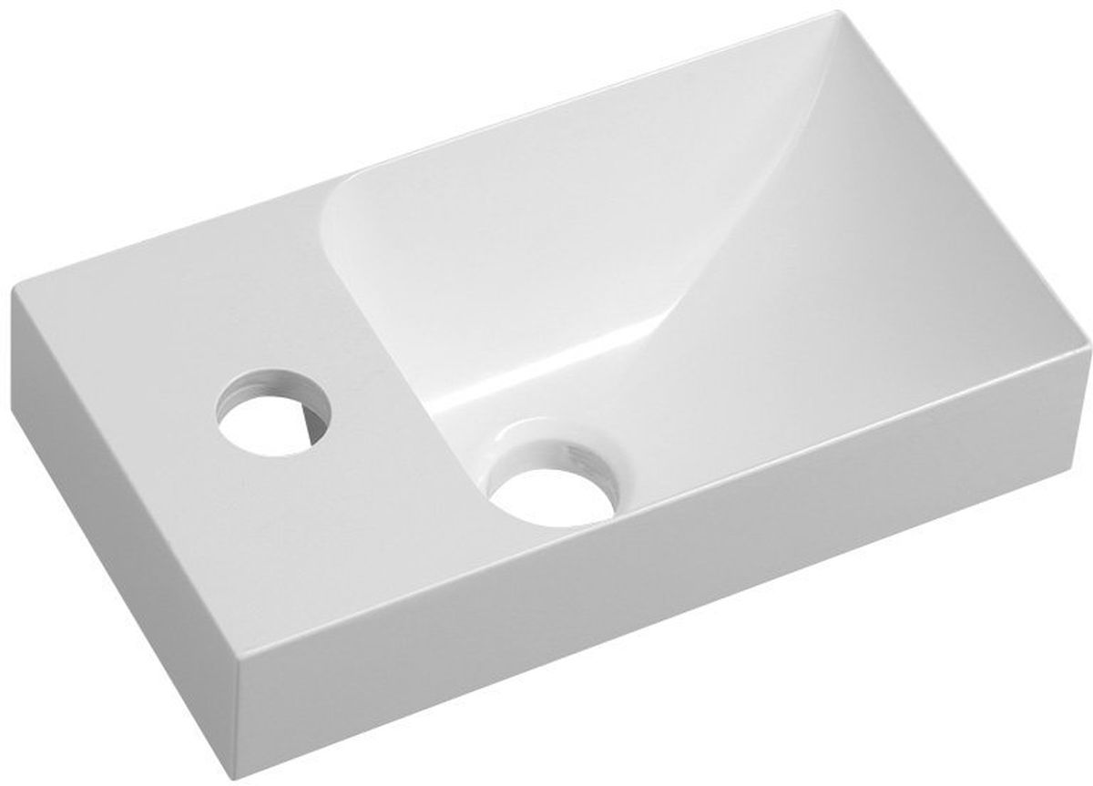 Sapho Small lavabo 30.8x17 cm rectangular clásico-para mueble blanco PK300