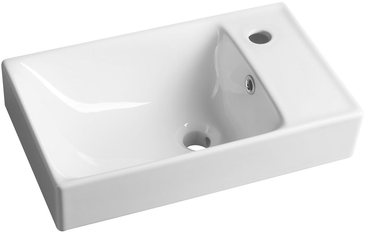 Sapho Nuali lavabo 50x30 cm rectangular clásico blanco TU0129