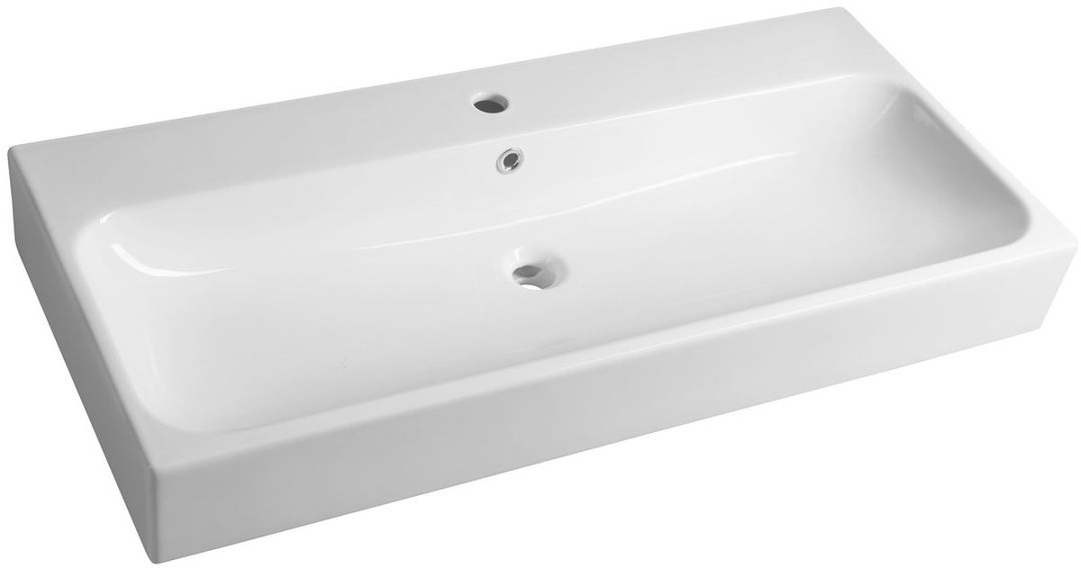 Sapho Toridi lavabo 101x46.5 cm rectangular clásico blanco brillante TU0221