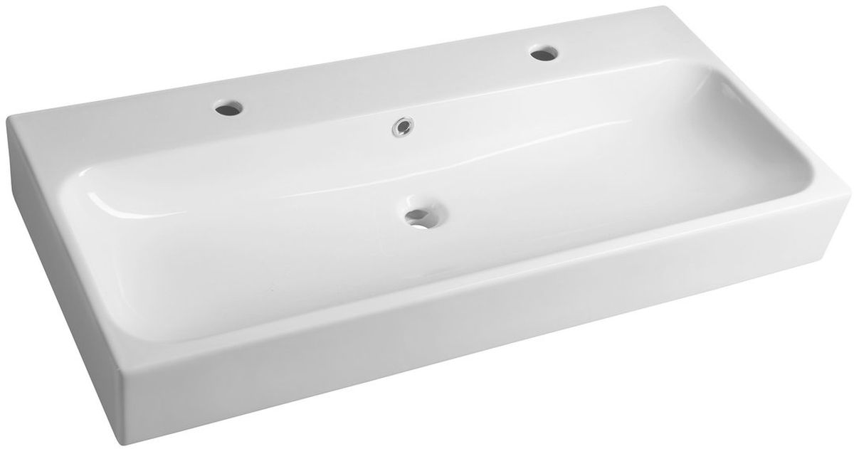 Sapho Toridi lavabo 101x46.5 cm rectangular clásico-doble blanco TU0222