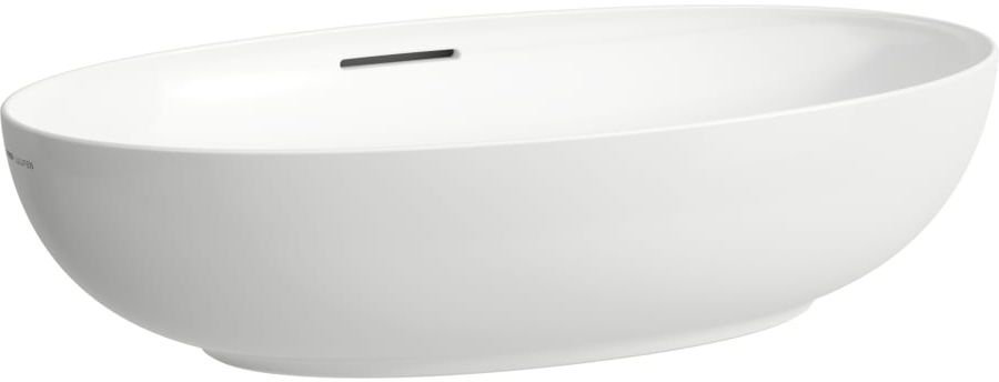 Laufen Il Bagno Alessi lavabo 70x38 cm oval sobre encimera blanco brillante H8189784001091