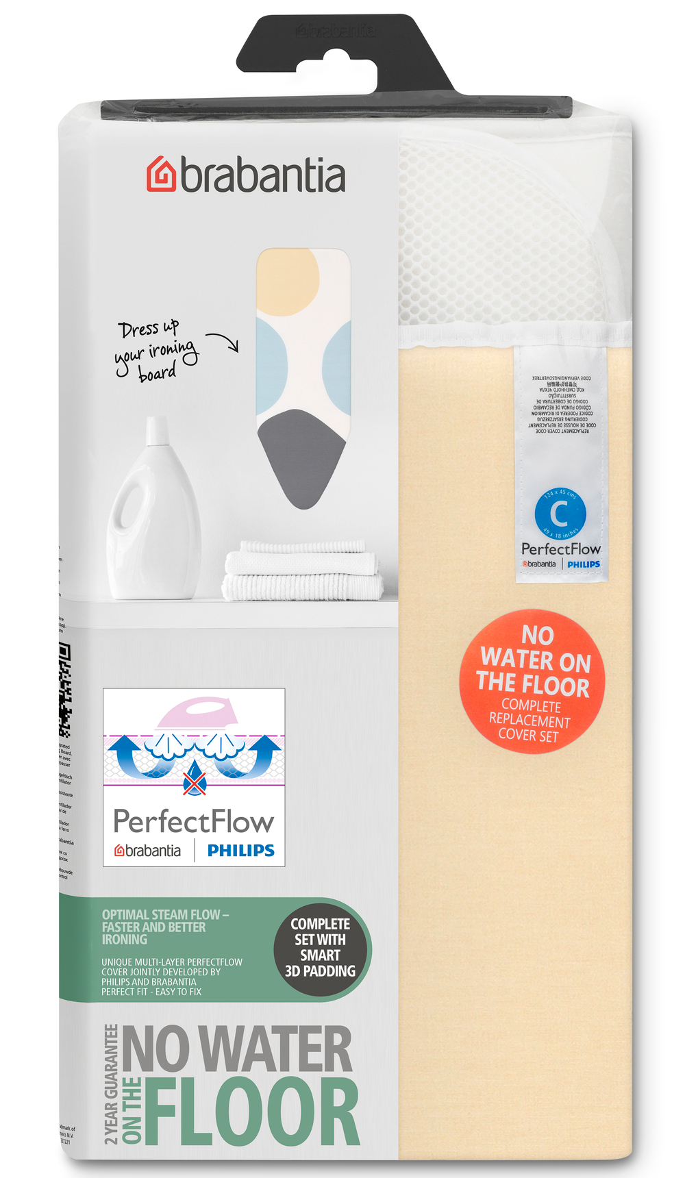 Brabantia PerfectFlow funda para tabla de planchar 124x45 cm 131585