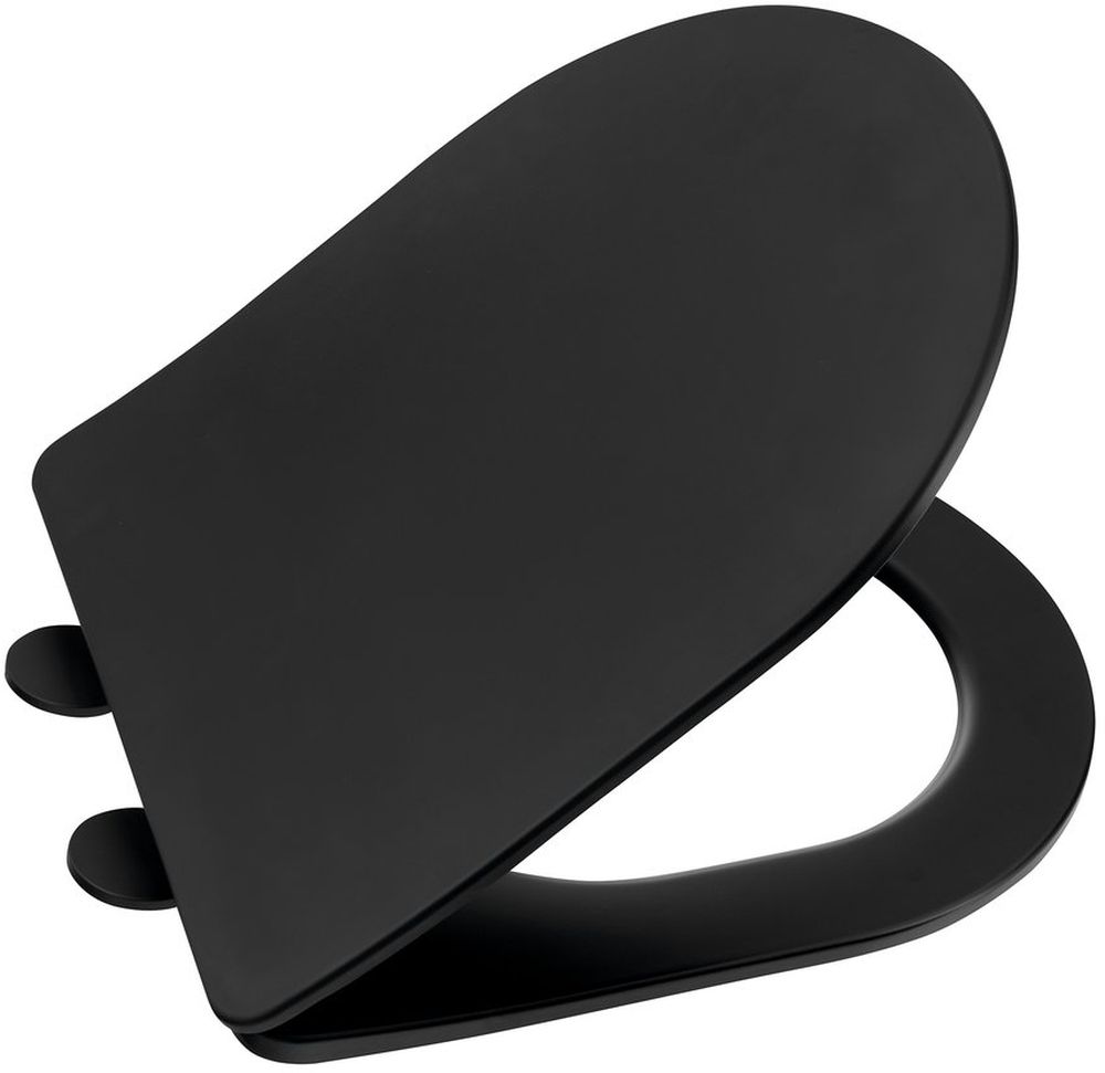 Sapho Paco tapa de inodoro de cierre suave negro PCS1012B