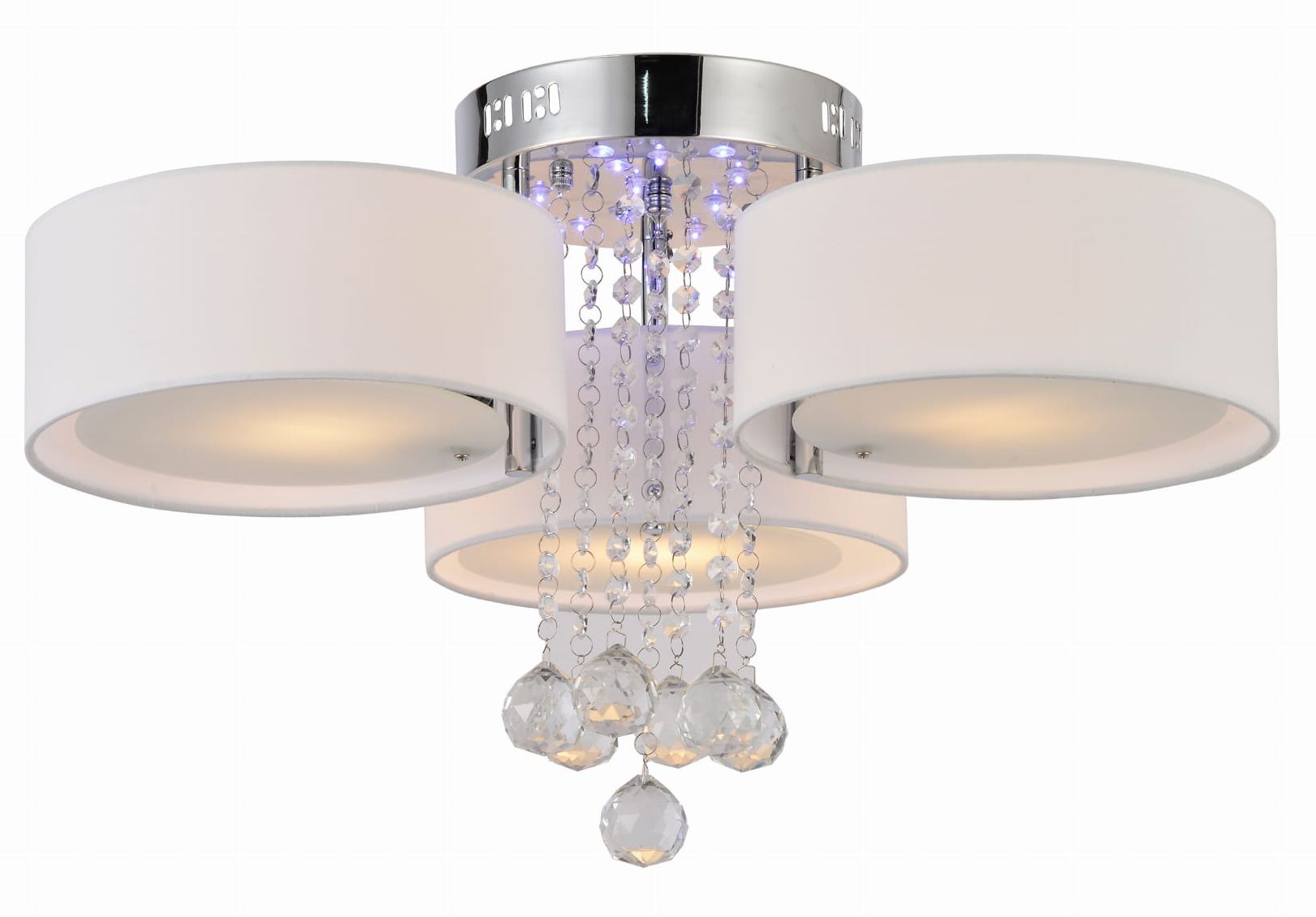 Light Prestige Gambela lámpara de techo 3x40 W blanco-cromo LP-991/3CWH
