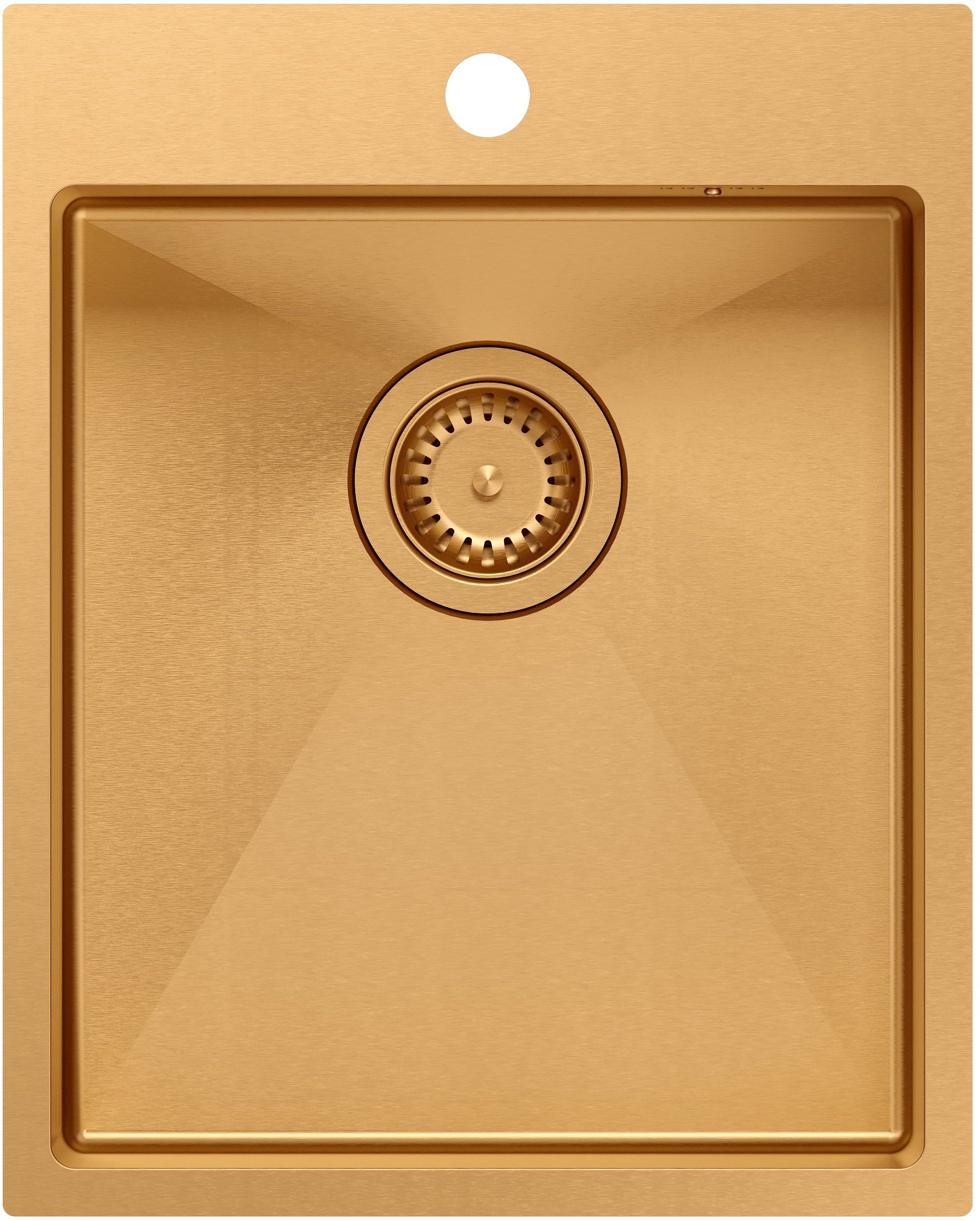 Quadron Russel fregadero de acero con sifón 50x40 cm cobre HB4050PVDBSC1