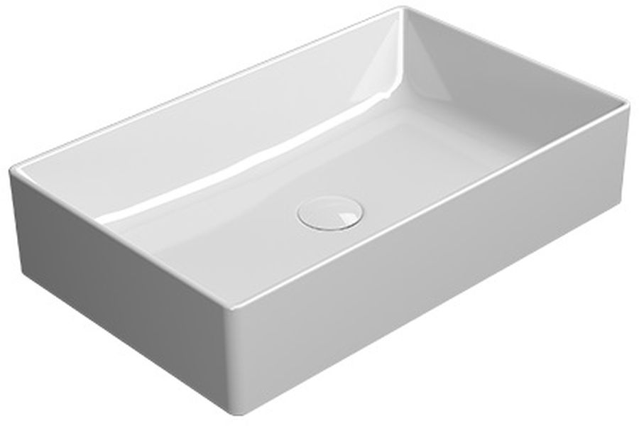 GSI Kube X lavabo 60x37 cm rectangular sobre encimera blanco 945311