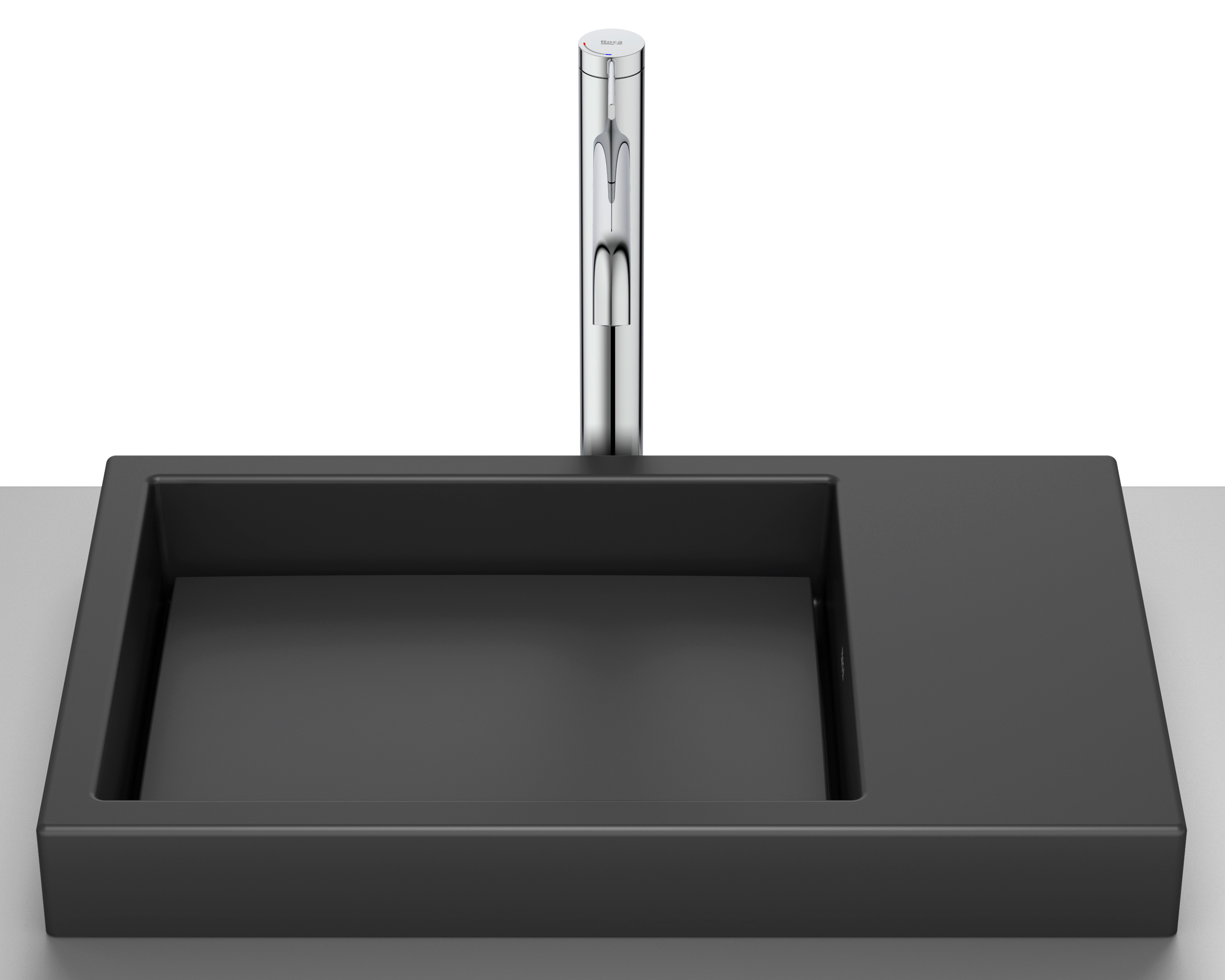 Roca Horizon lavabo 60x38 cm empotrado negro A32727508B