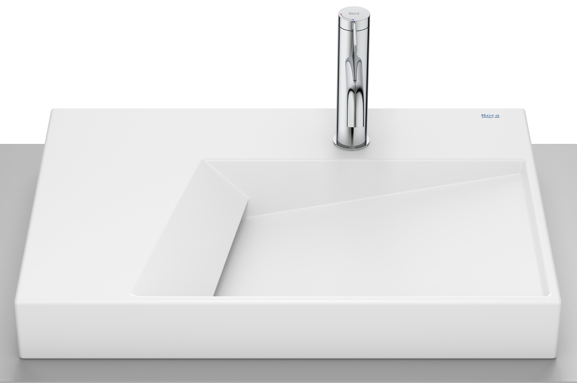 Roca Horizon lavabo 60x42 cm sobre encimera blanco A32727662B
