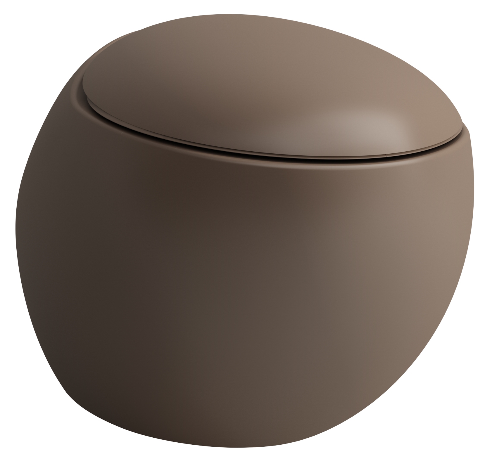 Laufen Il Bagno Alessi taza de inodoro suspendido sin reborde marrón mate H8209711880001