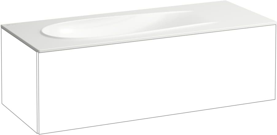 Laufen Il Bagno Alessi lavabo 120x50 cm rectangular para mueble blanco brillante H8179794001041