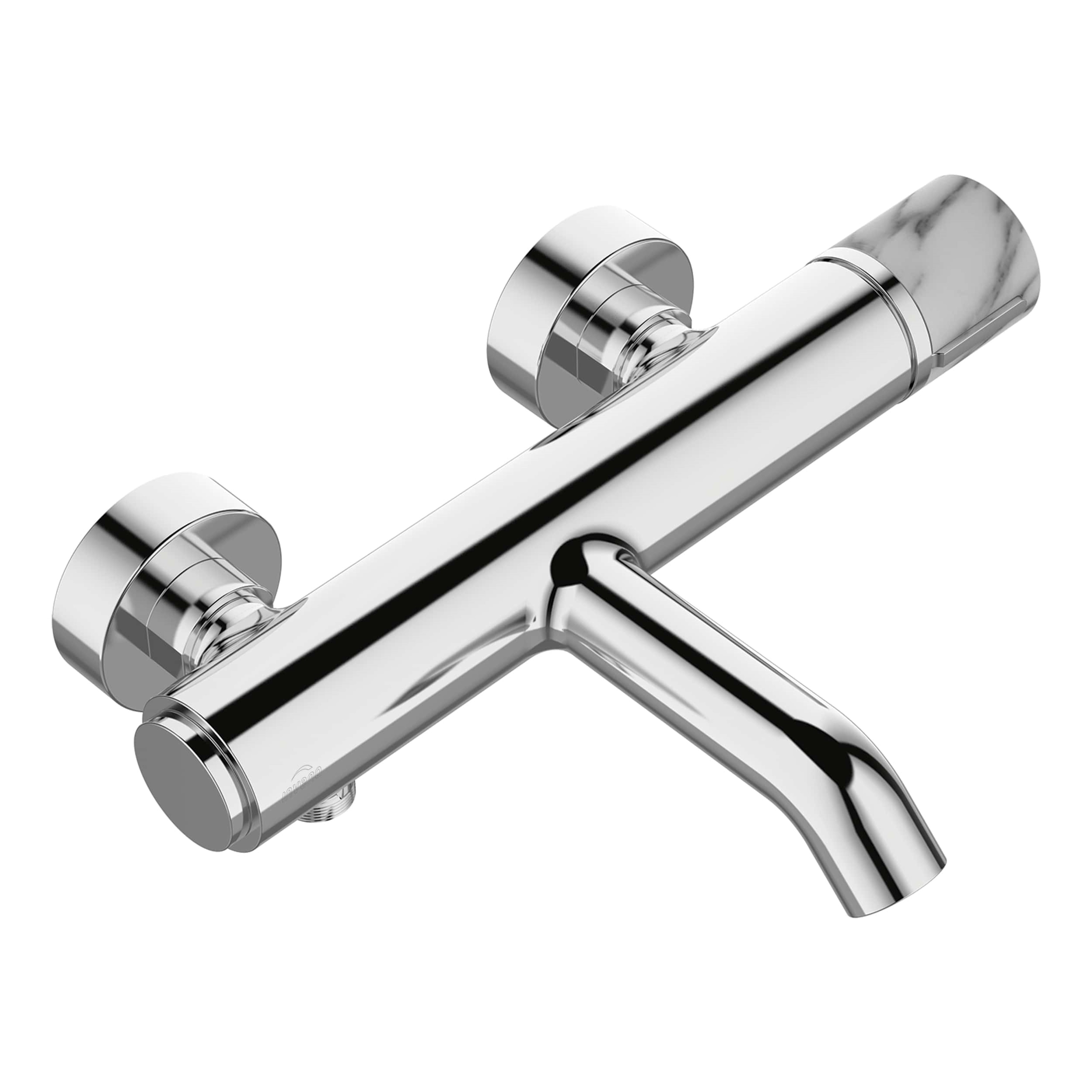 Invena Gabro Plus grifo de bañera y ducha a pared cromo BW3P001