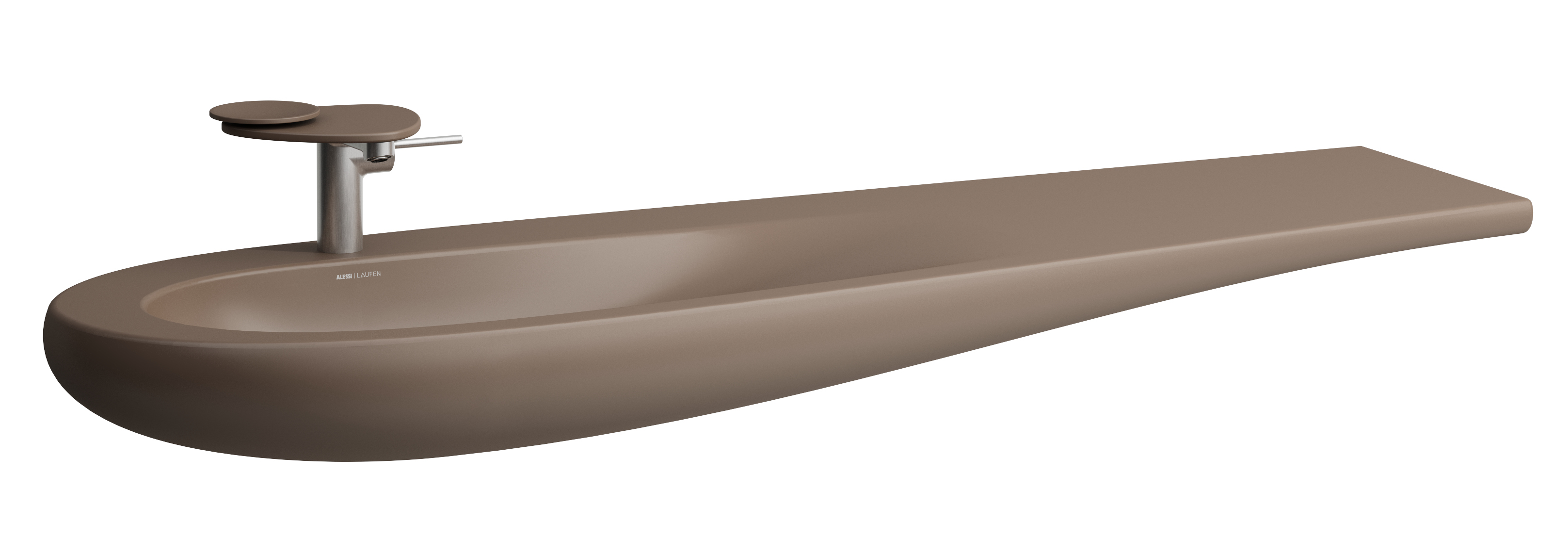 Laufen Il Bagno Alessi lavabo 160x50 cm clásico-para mueble marrón/beige mate H8149711881041
