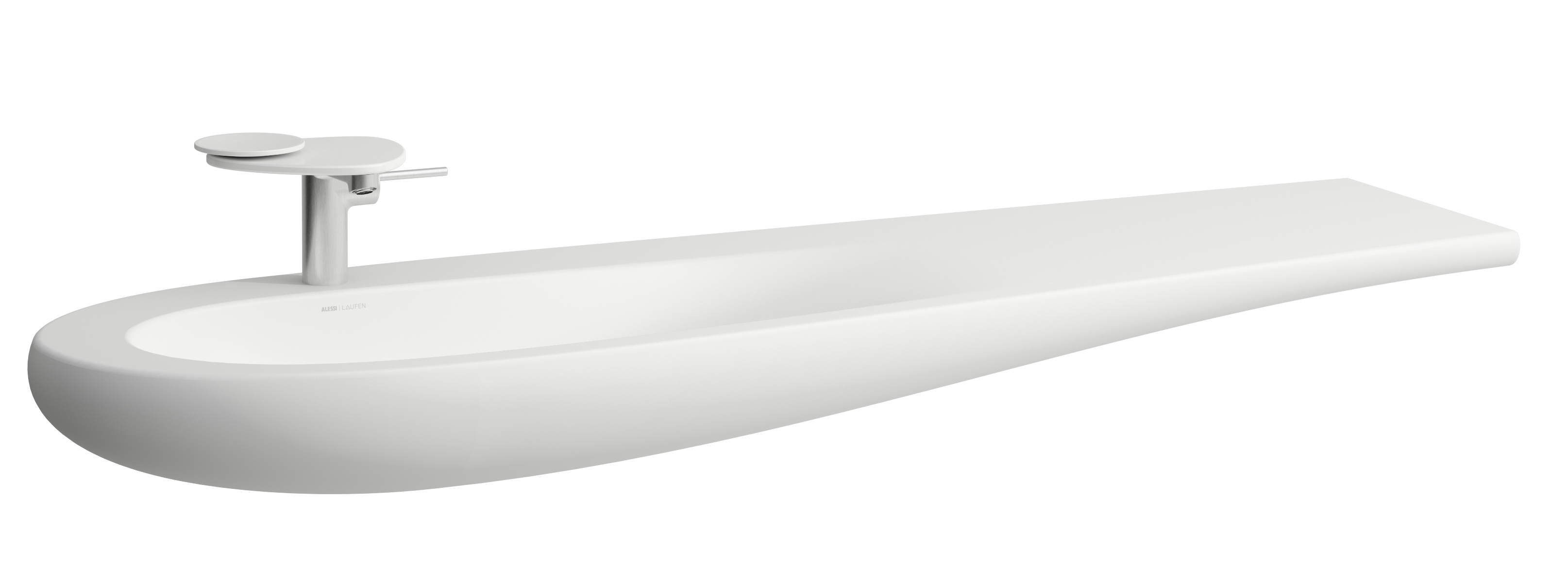 Laufen Il Bagno Alessi lavabo 160x50 cm clásico-para mueble blanco mate H8149717571041