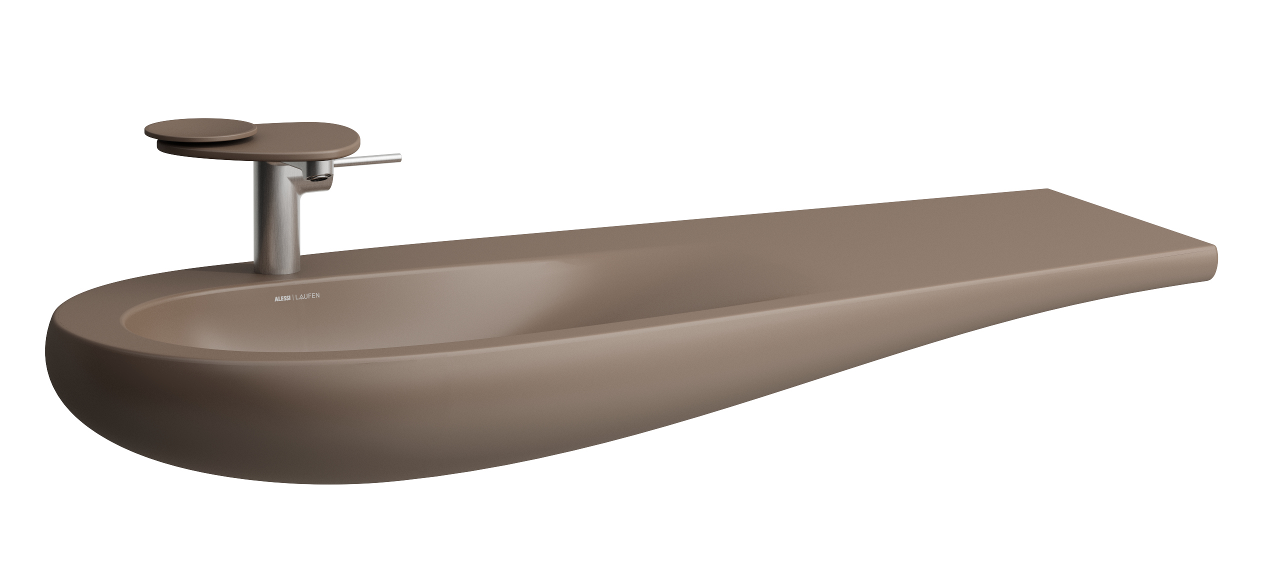 Laufen Il Bagno Alessi lavabo 120x50 cm clásico-para mueble marrón/beige mate H8149731881091