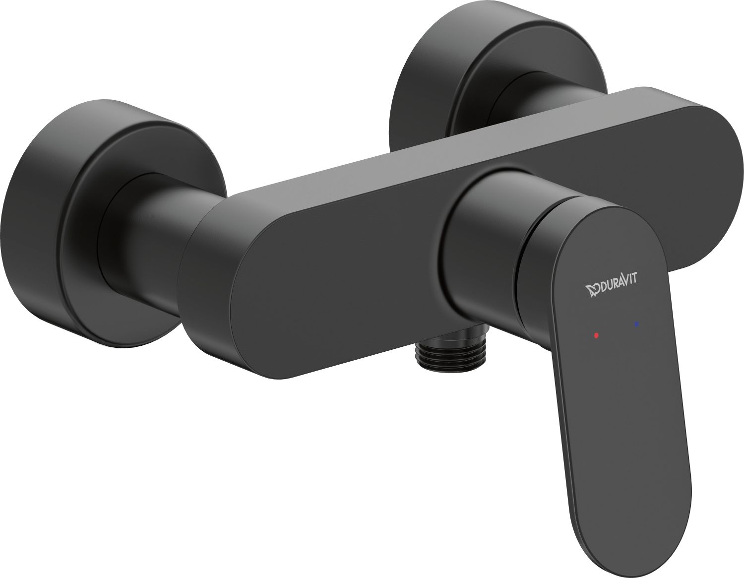 Duravit Wave grifo para ducha a pared negro WA4230000046