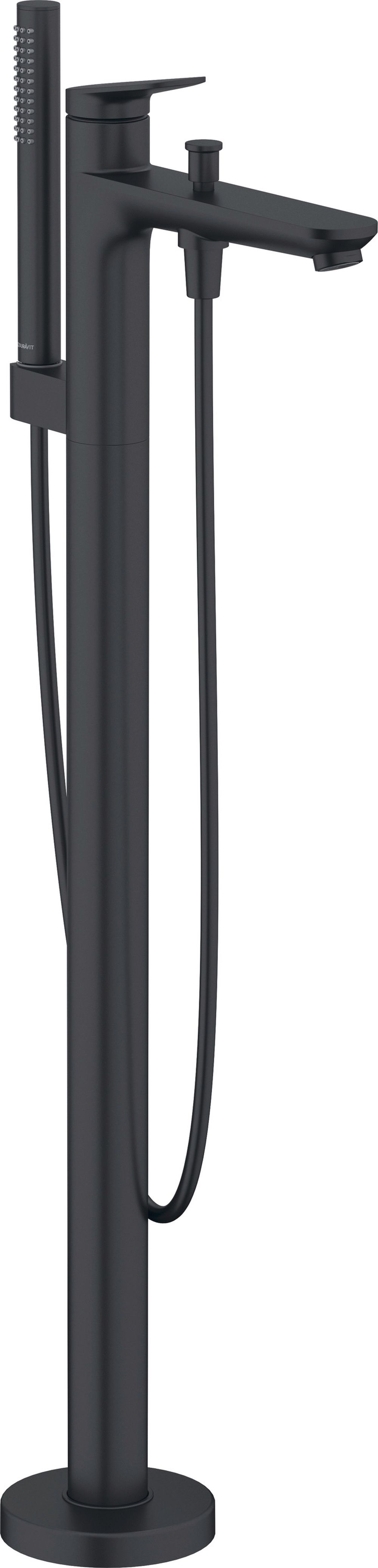 Duravit Wave grifo de bañera y ducha en suelo negro WA5250000046