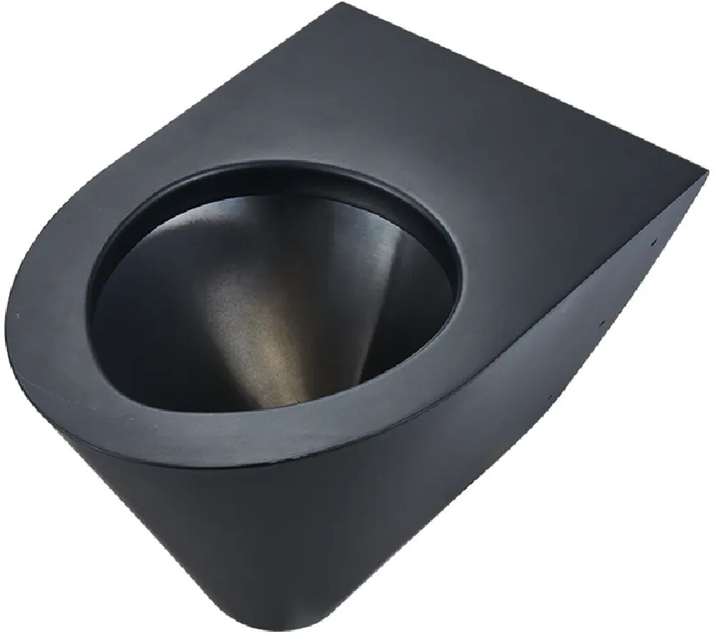 Faneco taza de inodoro suspendido antivandalismo negro N13018BL