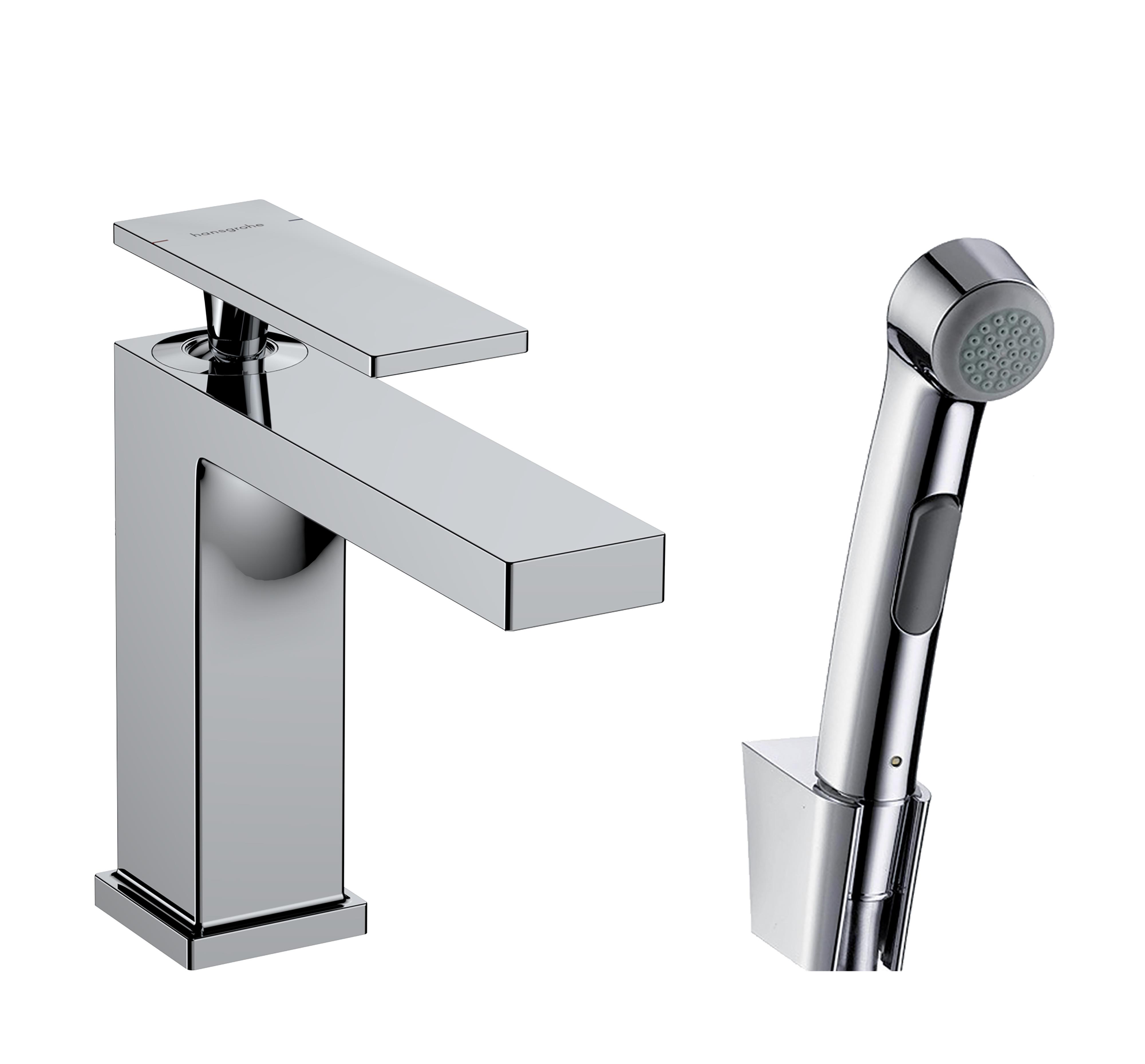 Hansgrohe Tecturis E grifo de lavabo con rociador tipo bidé de pie cromo 73210000