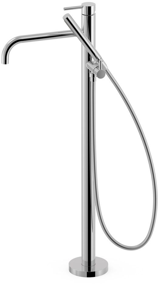 Tres Study Exclusive grifo de bañera y ducha en suelo cromo 26247005