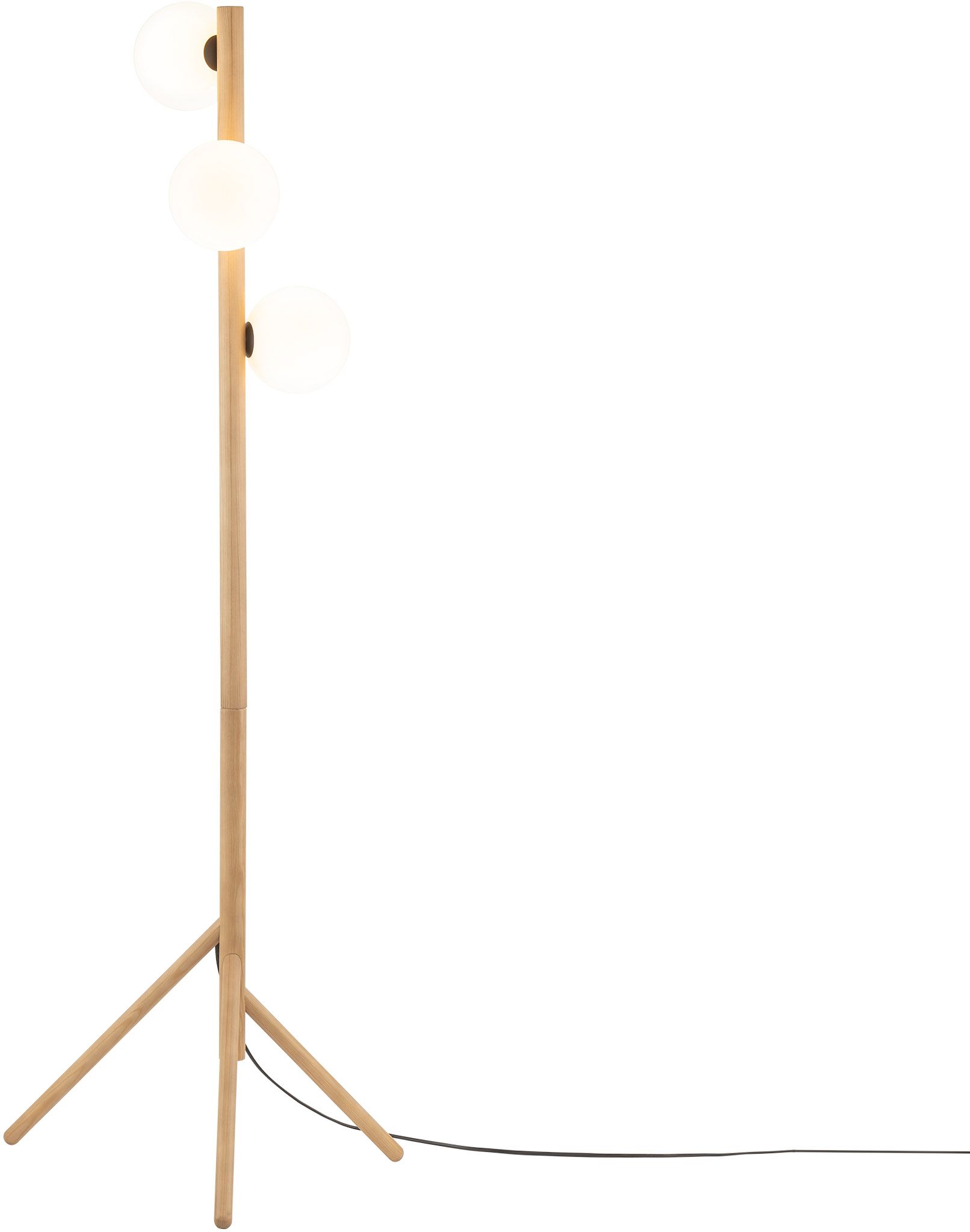 TK Lighting Estera Wood lámpara de pie 3x6 W blanco 5809