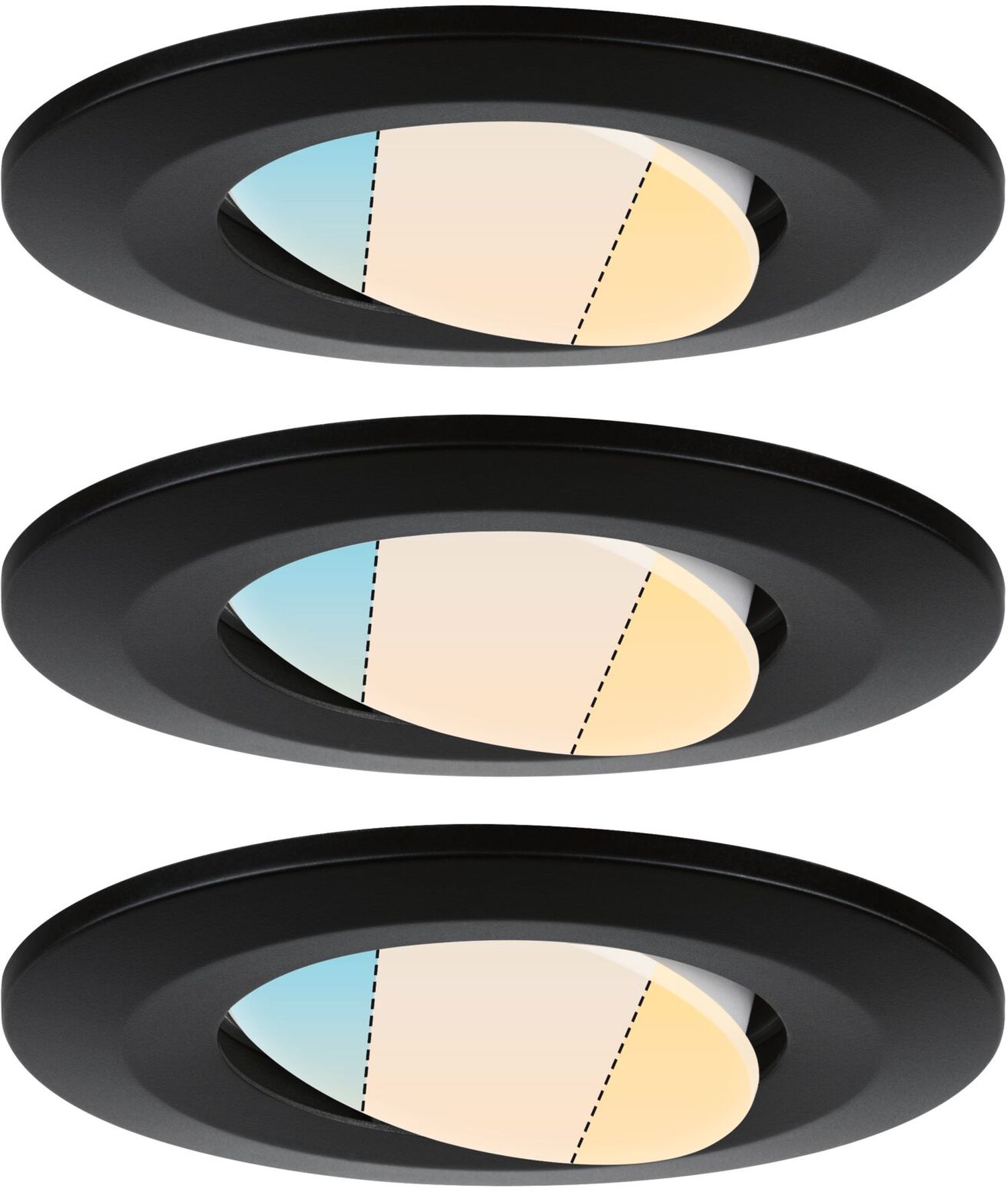 Paulmann Calla lámpara empotrada 3x5 W negro 93096