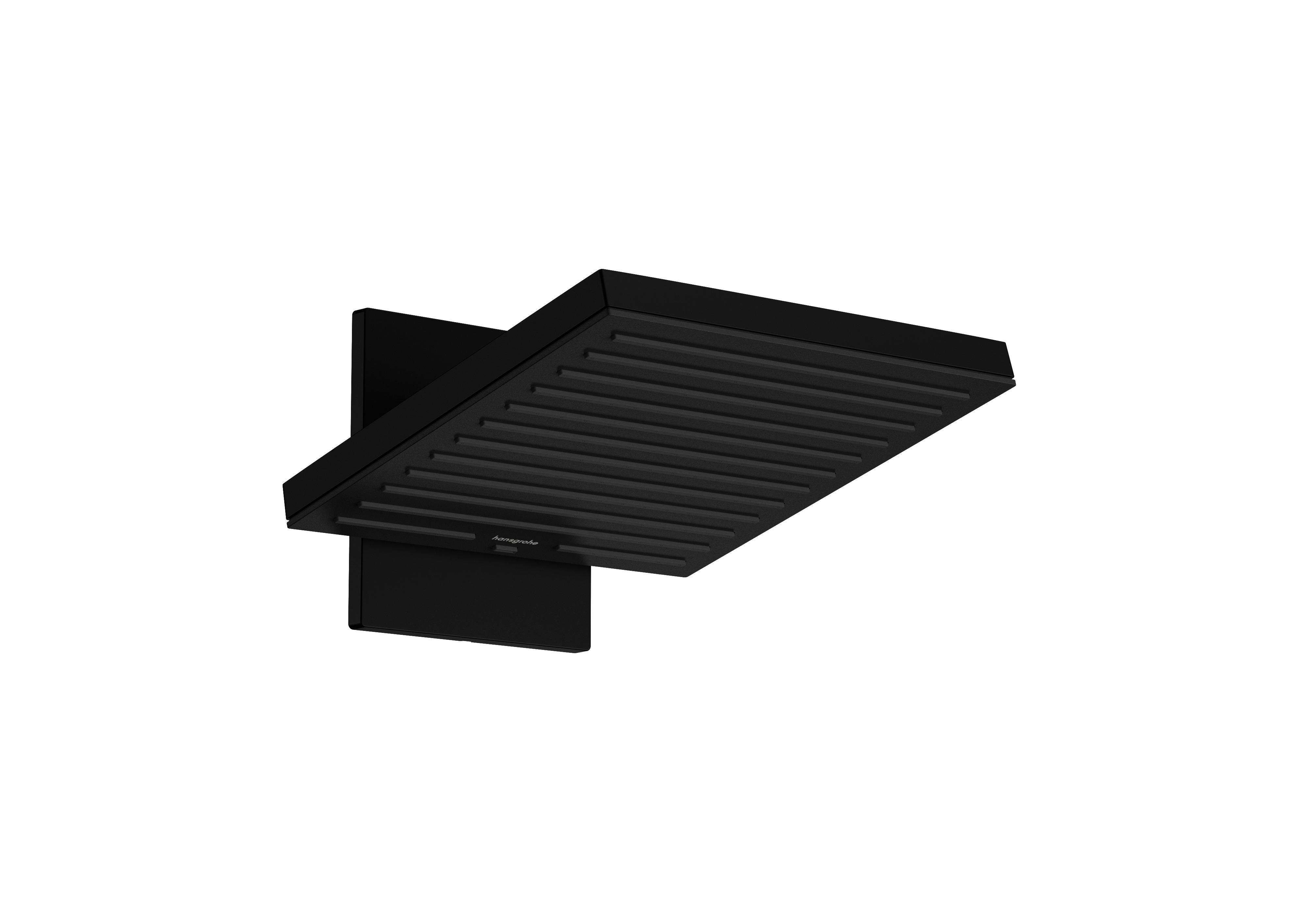 Hansgrohe Pulsify E brazo de ducha con efecto lluvia 26x26 cm cuadrada negro 24350670