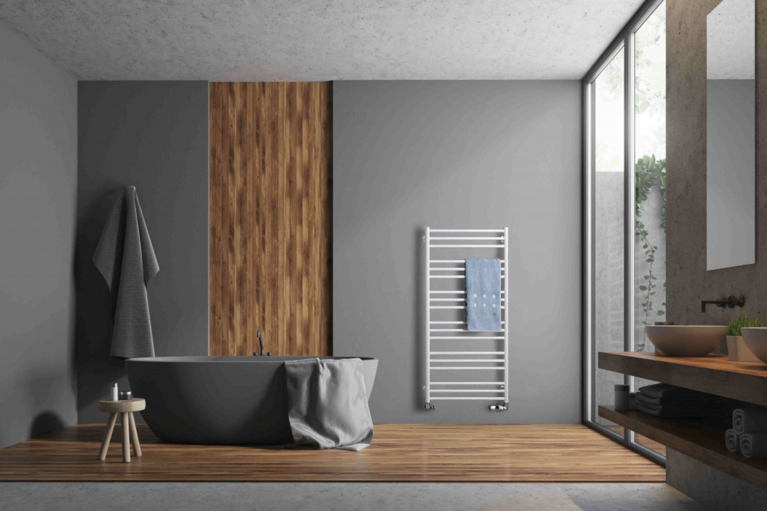 P.M.H. Sorano radiador de baño decorativo 121x50 cm negro SN3B