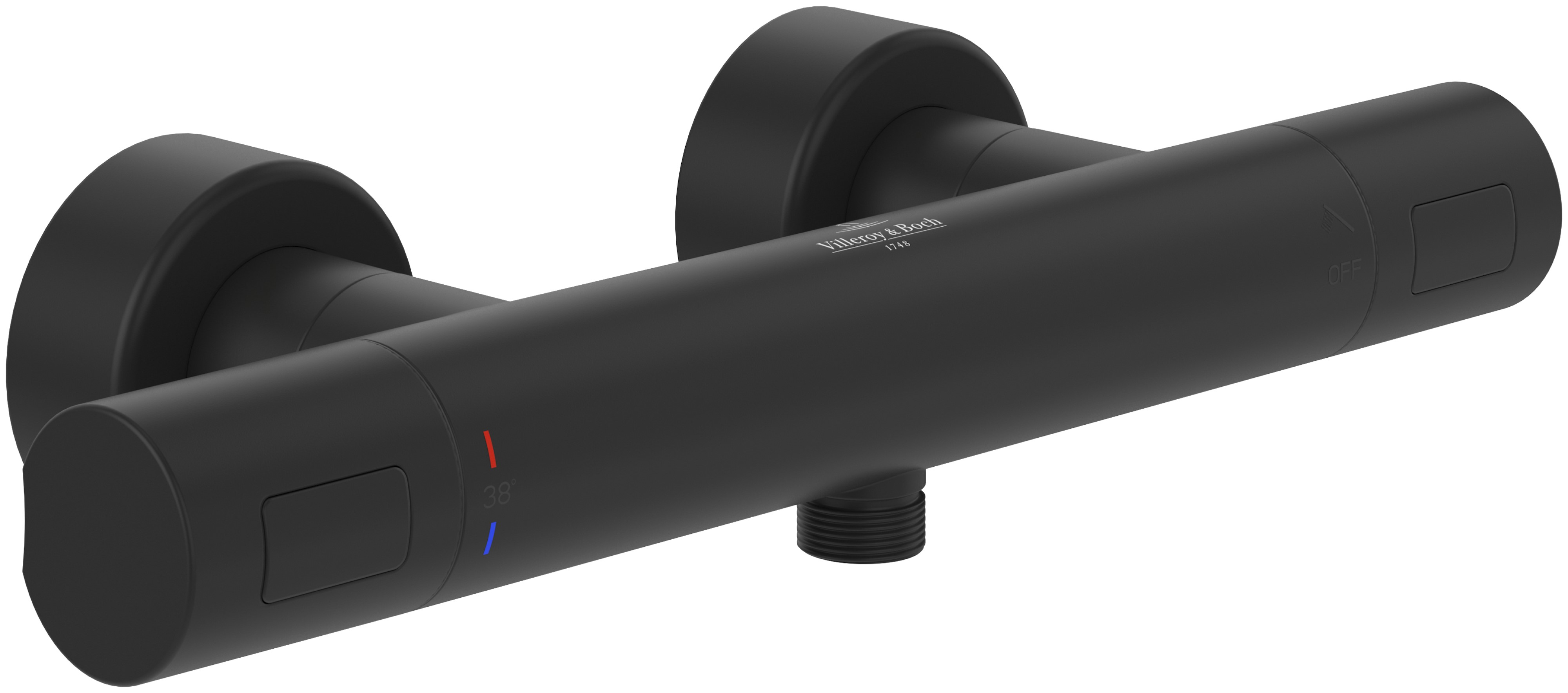 Villeroy & Boch Universal Taps & Fittings grifo para ducha a pared con termostato negro TVS000017000K5
