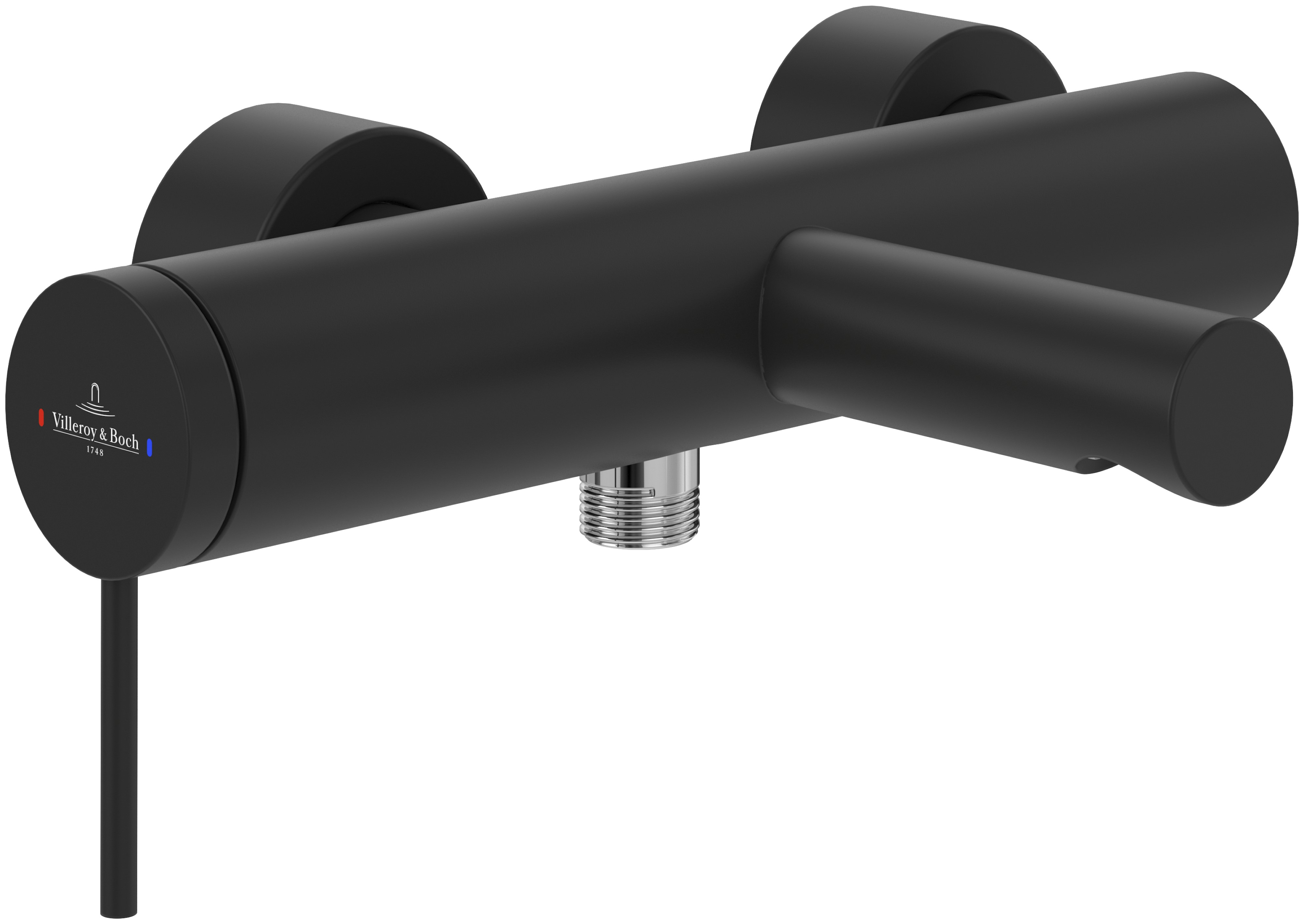 Villeroy & Boch Loop & Friends grifo de bañera y ducha a pared negro TVT106501153K5