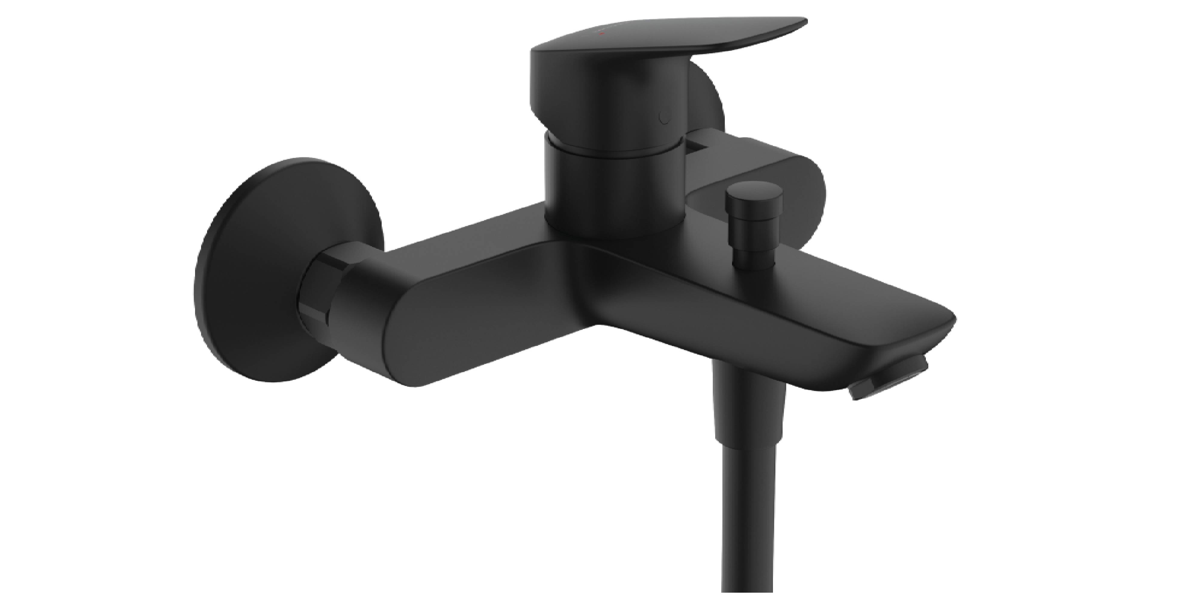 Hansgrohe Logis grifo de bañera y ducha a pared negro 71400670