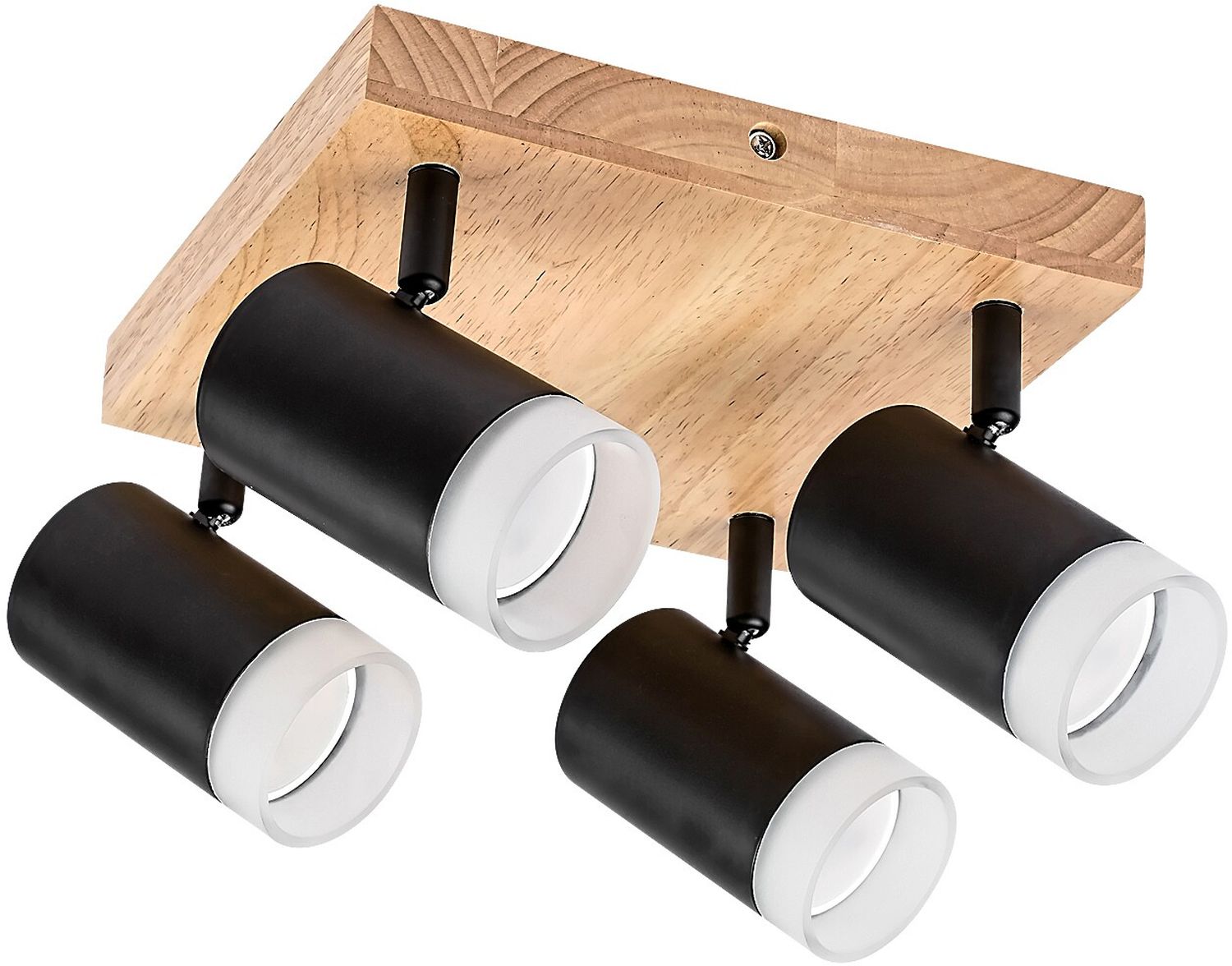 Rabalux Toras lámpara de techo 4x5 W negro-madera 73124