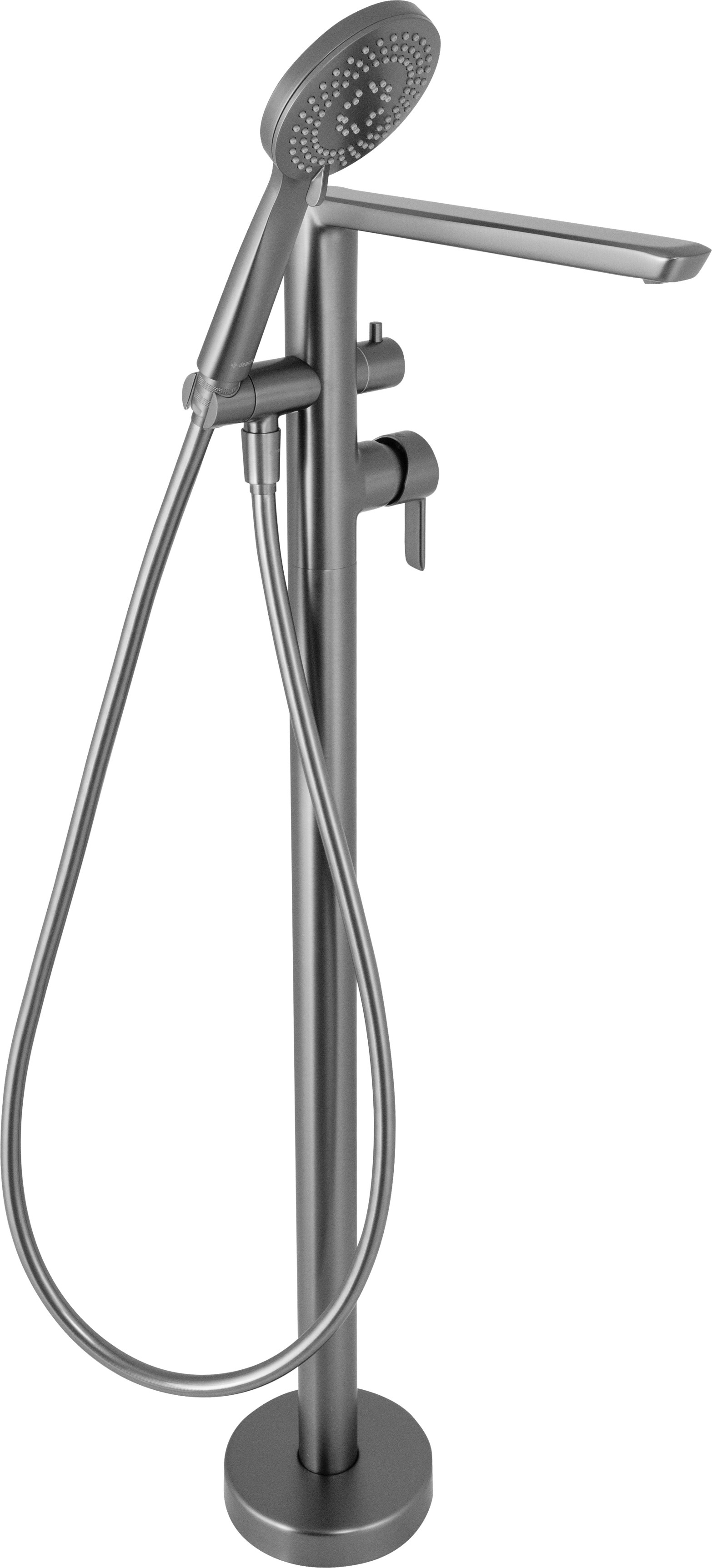 Deante Arnika grifo de bañera y ducha en suelo grafito BQA_D17M