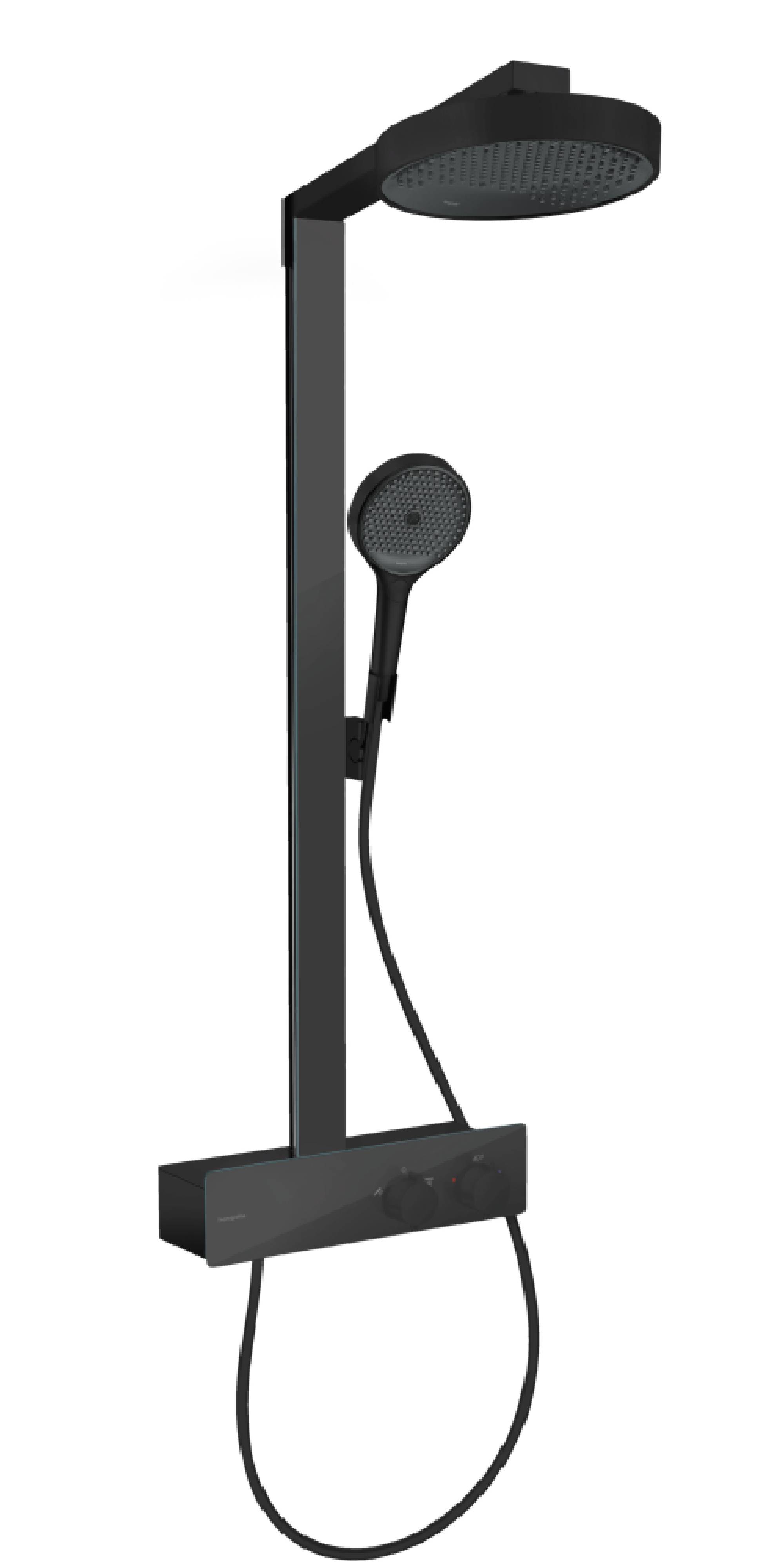 Hansgrohe Rainfinity conjunto de ducha a pared con termostato negro 28742670