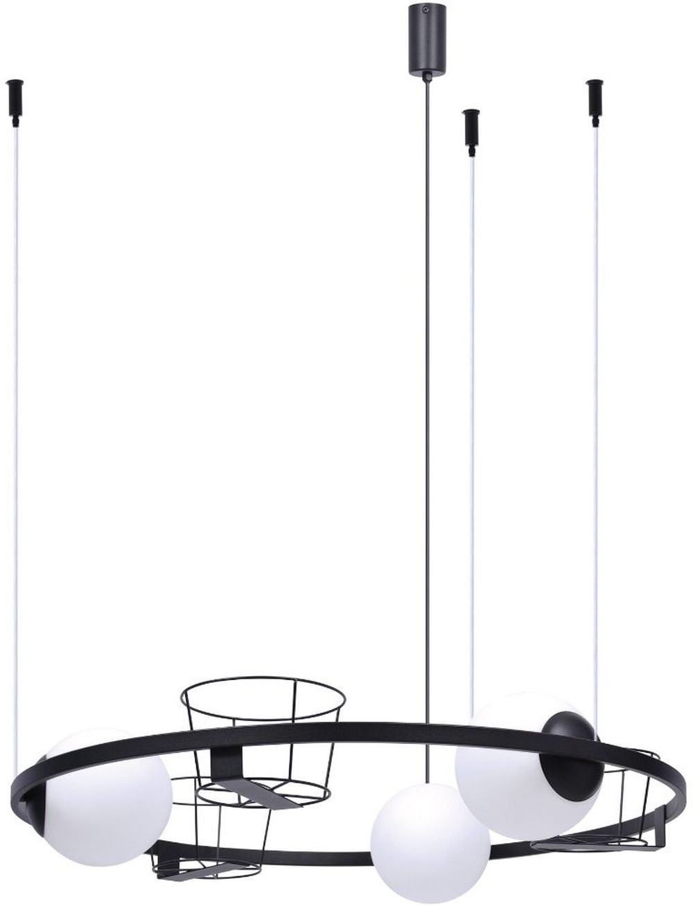 Zuma Line Plant lámpara colgante 3x40 W negro 5005