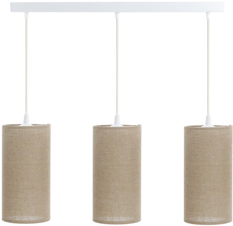 BPS Koncept Boho Ellegant Slim lámpara colgante 3x60 W beige 0T0-L3-003