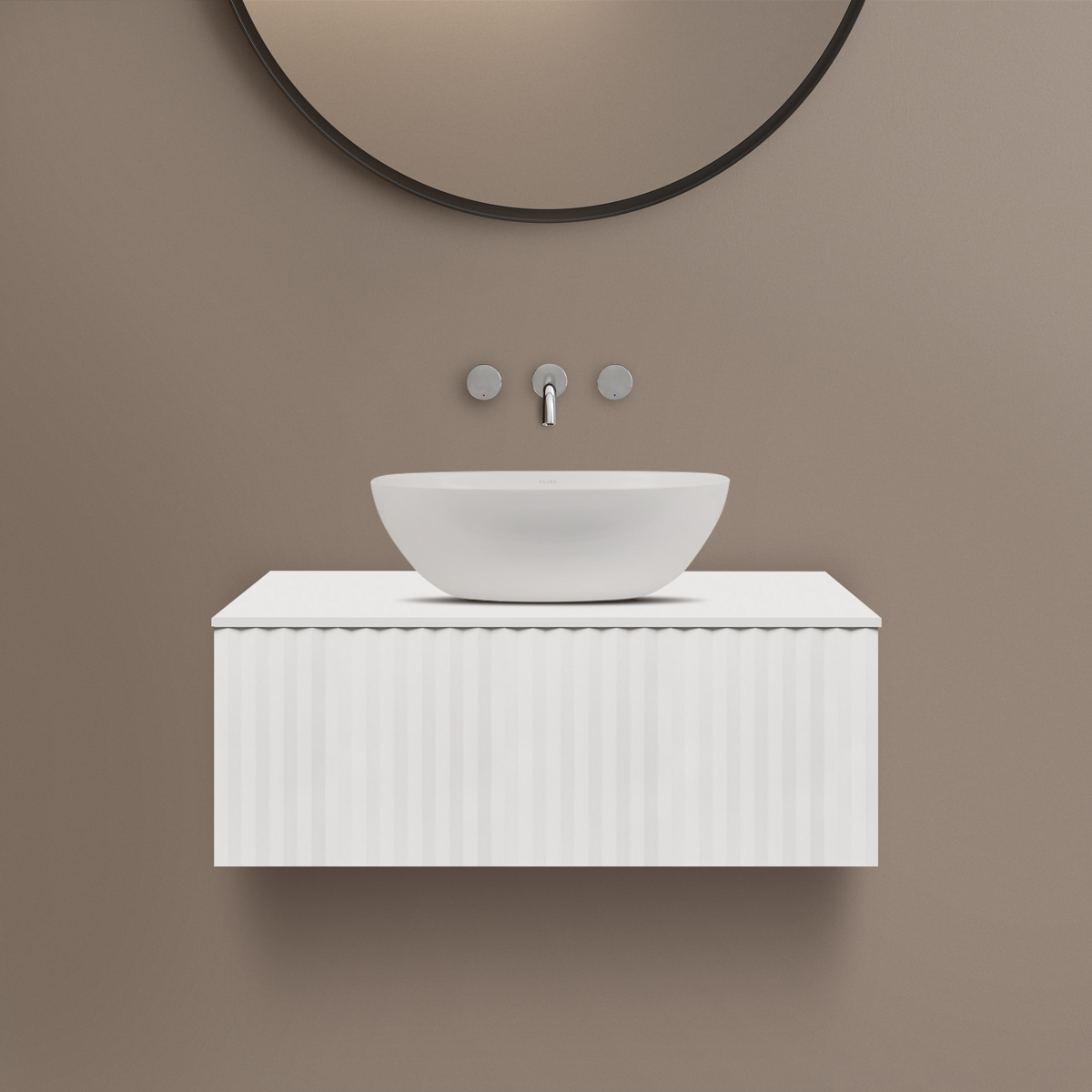Ksuro 02 armario 80x46.6x30 cm suspendido, para lavabo blanco 50003000