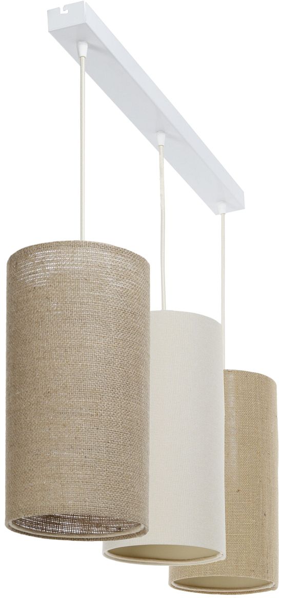 BPS Koncept Boho Ellegant Slim lámpara colgante 3x60 W crema-beige 0T0-L3-007