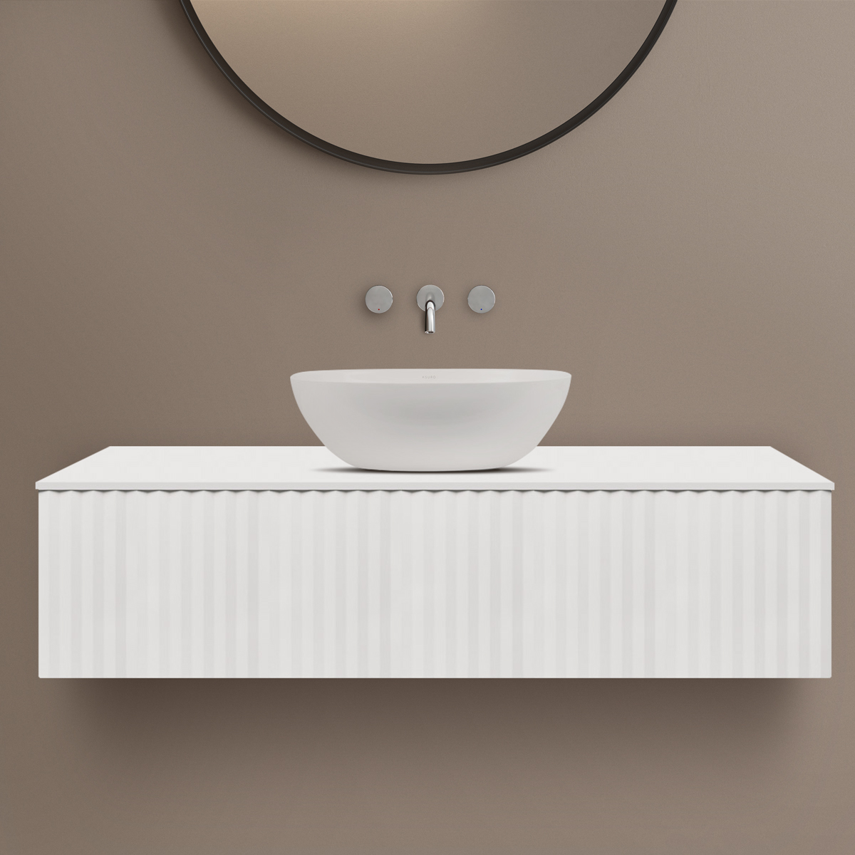Ksuro 02 encimera sobre armario 120.3x46.9 cm blanco 53005000
